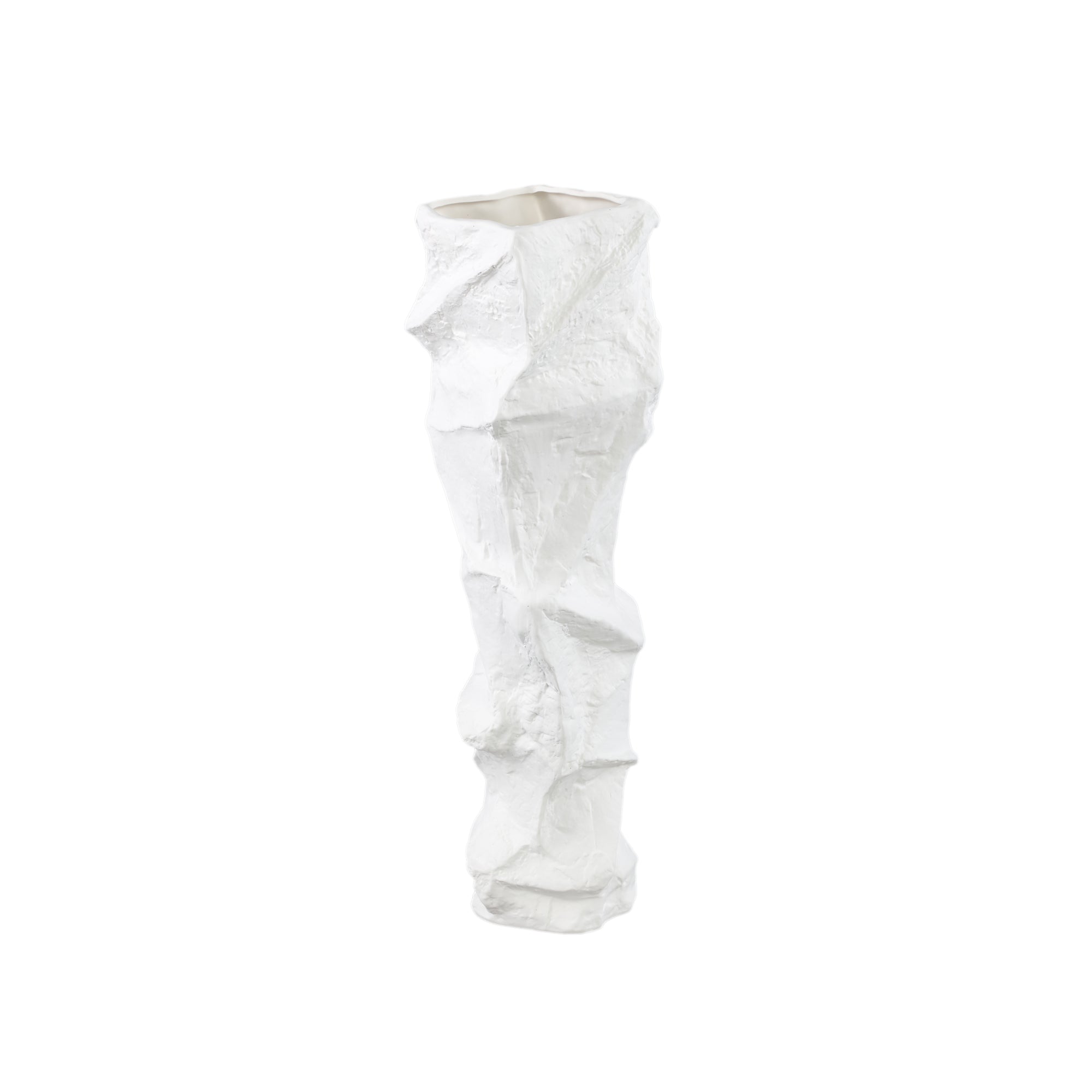 Kellie White Ceramic Organic Shaped Vase High 15,5x48cm PTMD