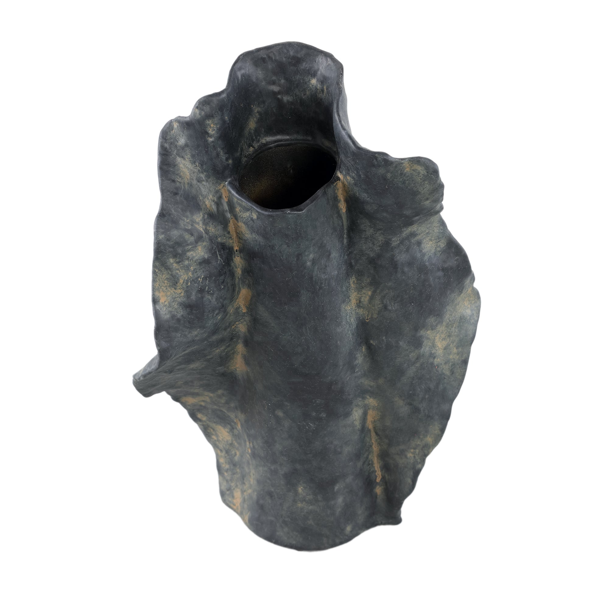 Aleigha Black Ceramic Organic Shaped Vaas L PTMD