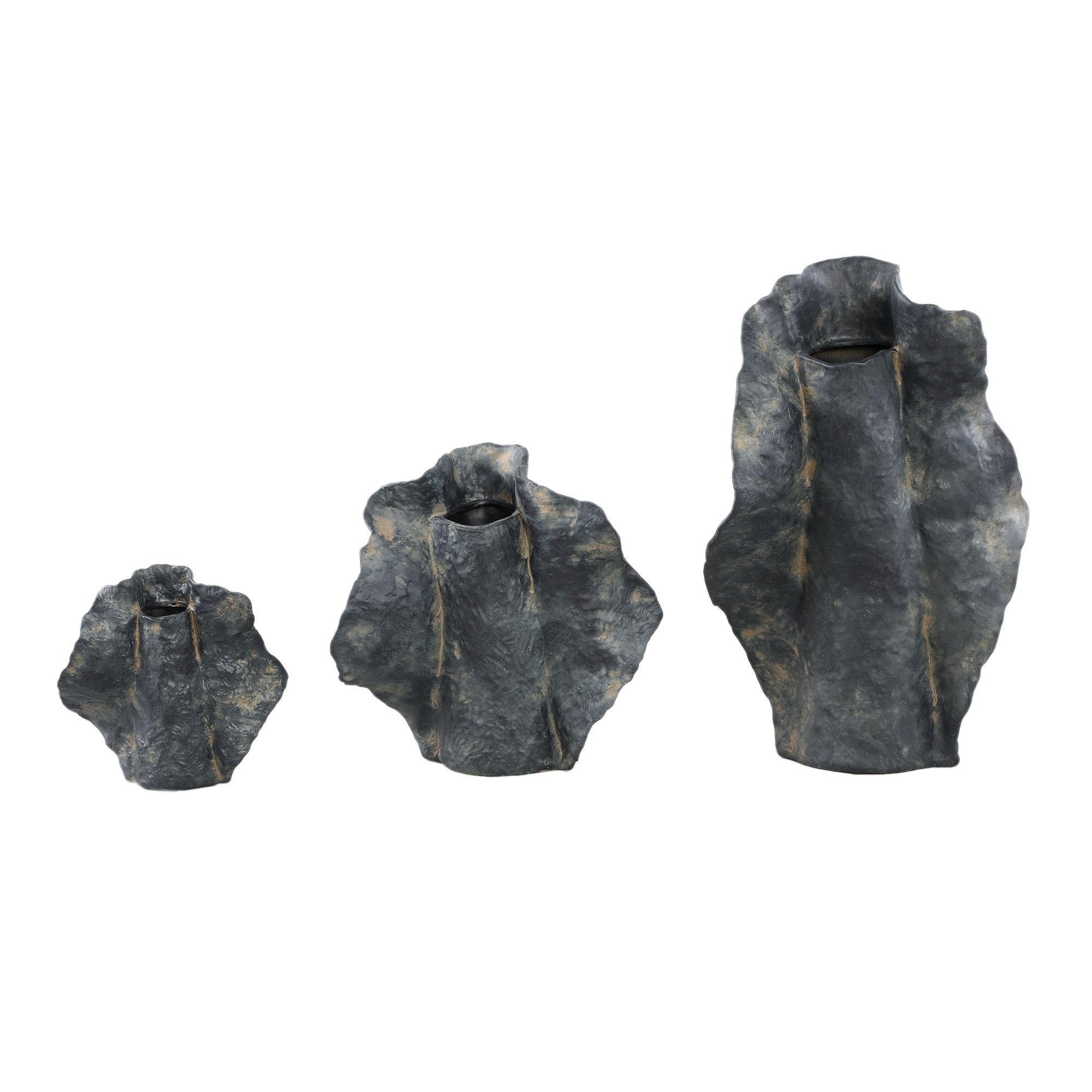 Aleigha Black Ceramic Organic Shaped Vaas M PTMD