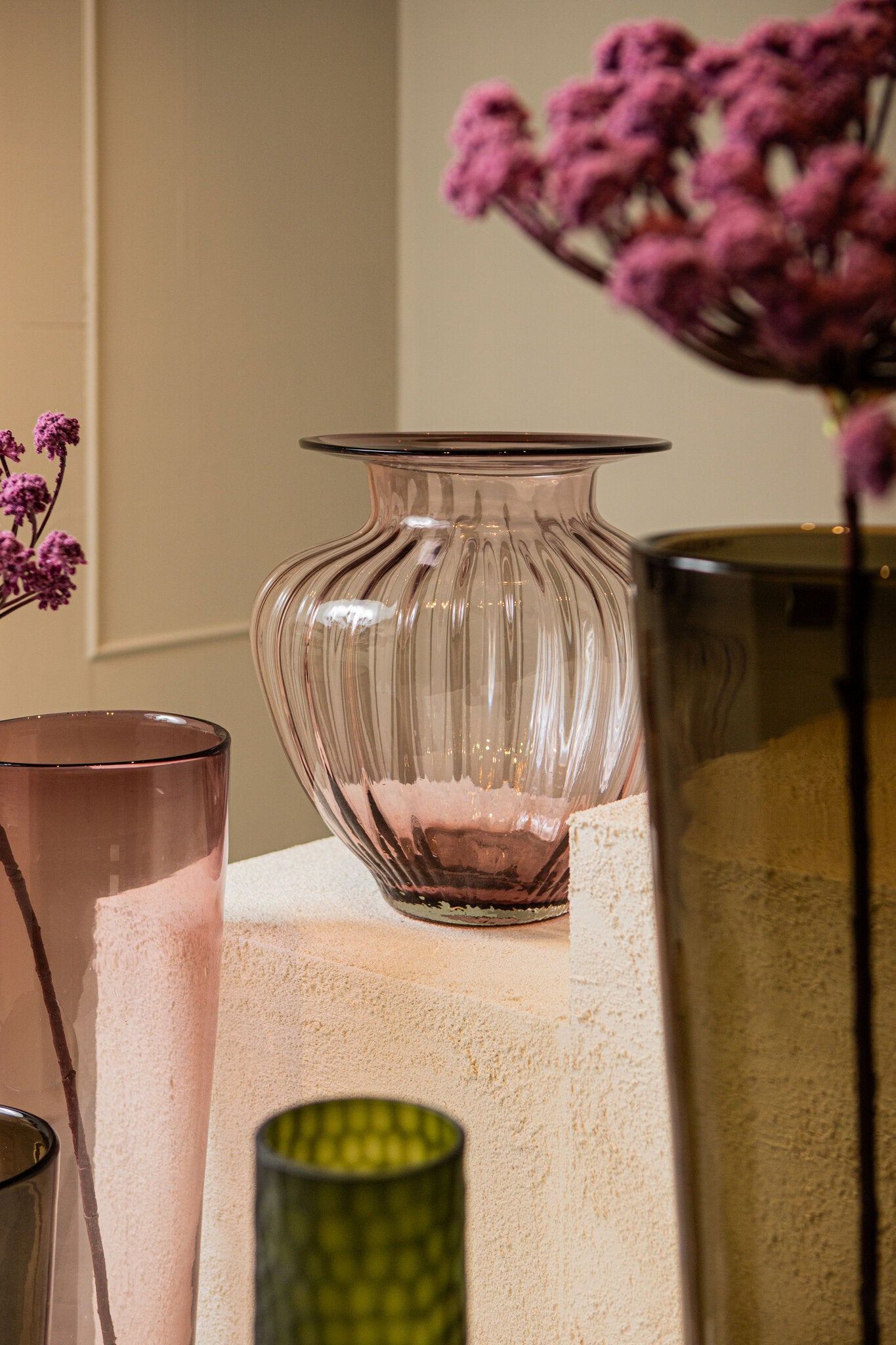 Vaas Marlisha Roze Glas Groot Rond PTMD