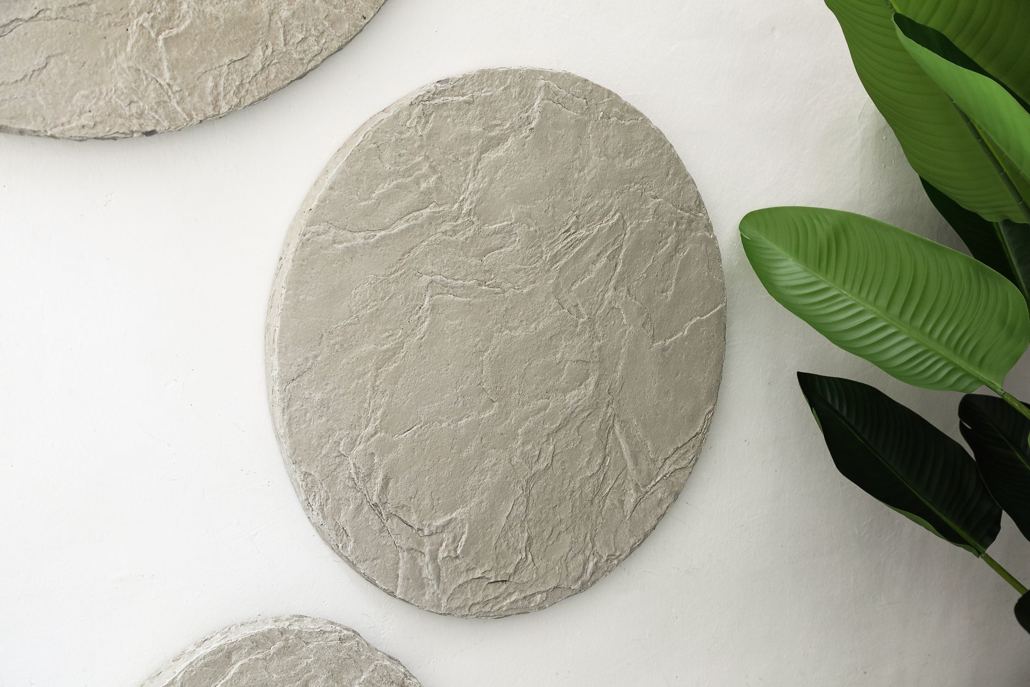 Jaslena Rond Beige Fiber Cement Wandpaneel Rock Medium PTMD