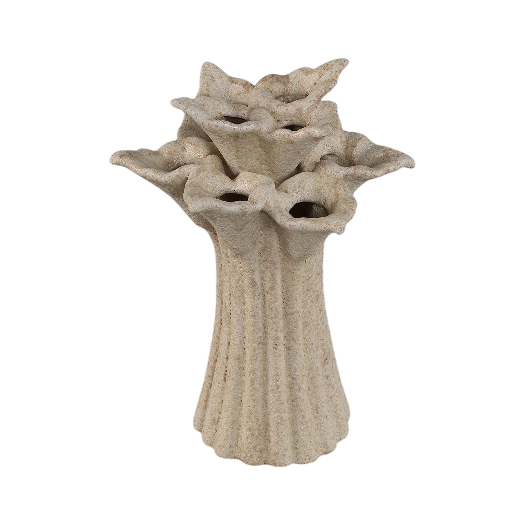 Vaas Ellodie Creme Keramiek Bloem B Tulp Medium PTMD