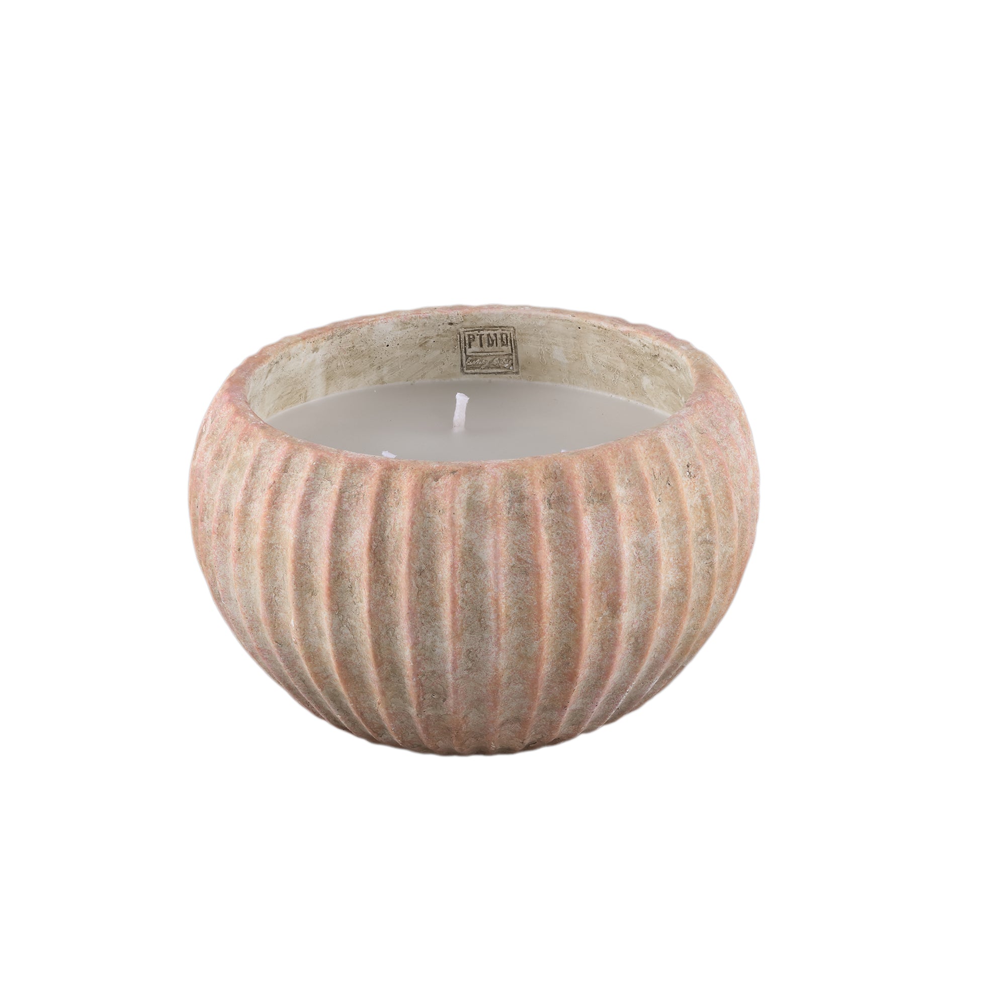 Outdoor Kaars Elora Bruin Cement Ribbel Large PTMD