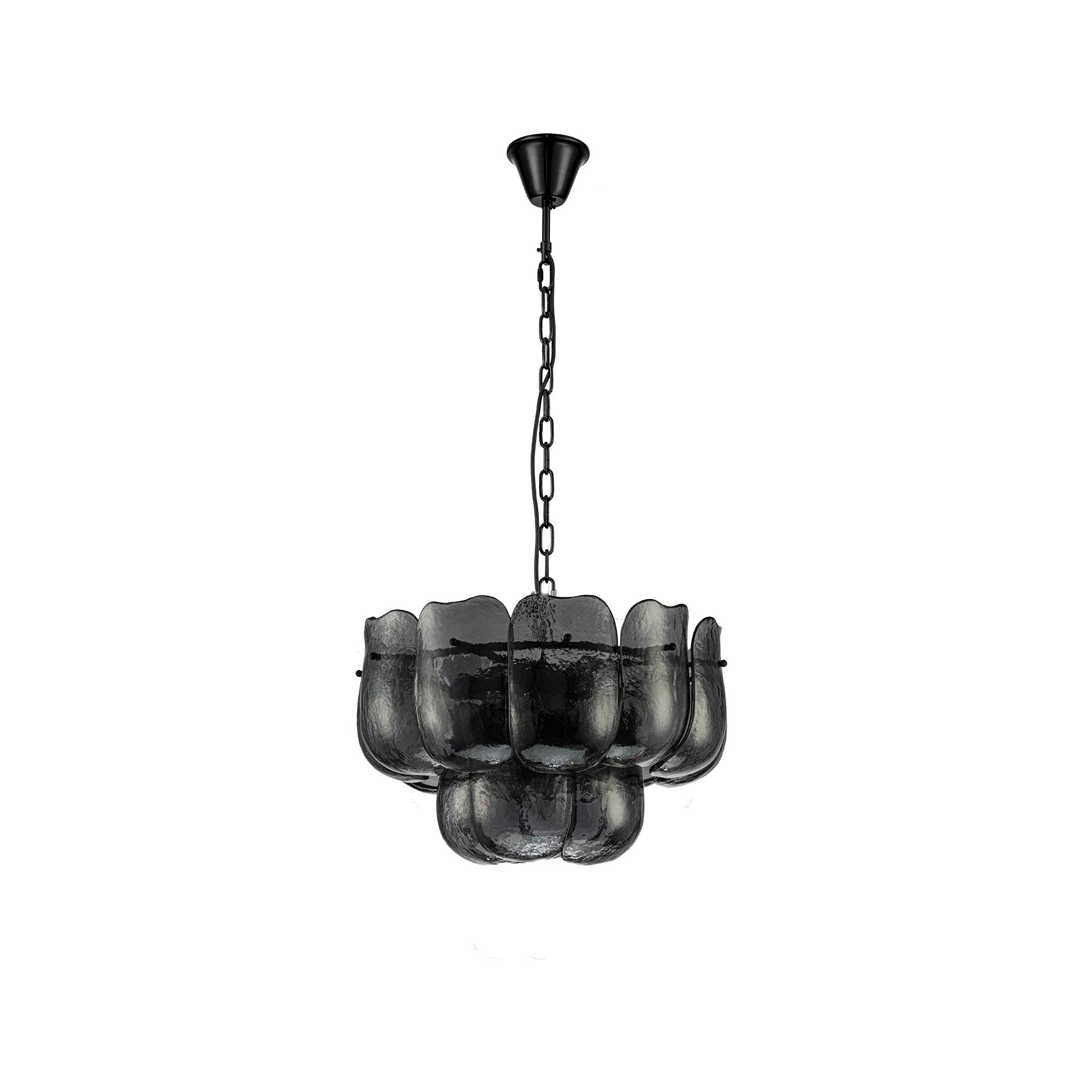 Hanglamp Vila Gunmetaal Glas Rond Small PTMD
