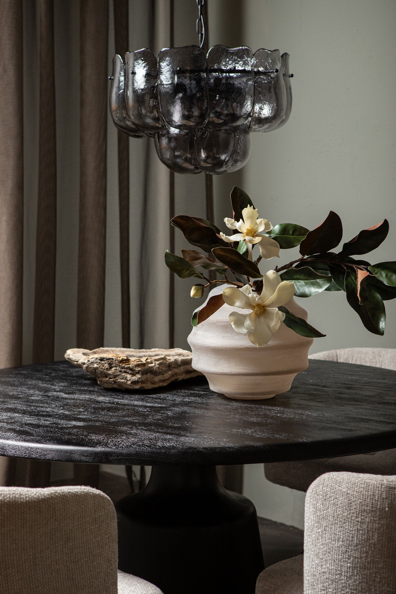 Hanglamp Vila Gunmetaal Glas Rond Small PTMD