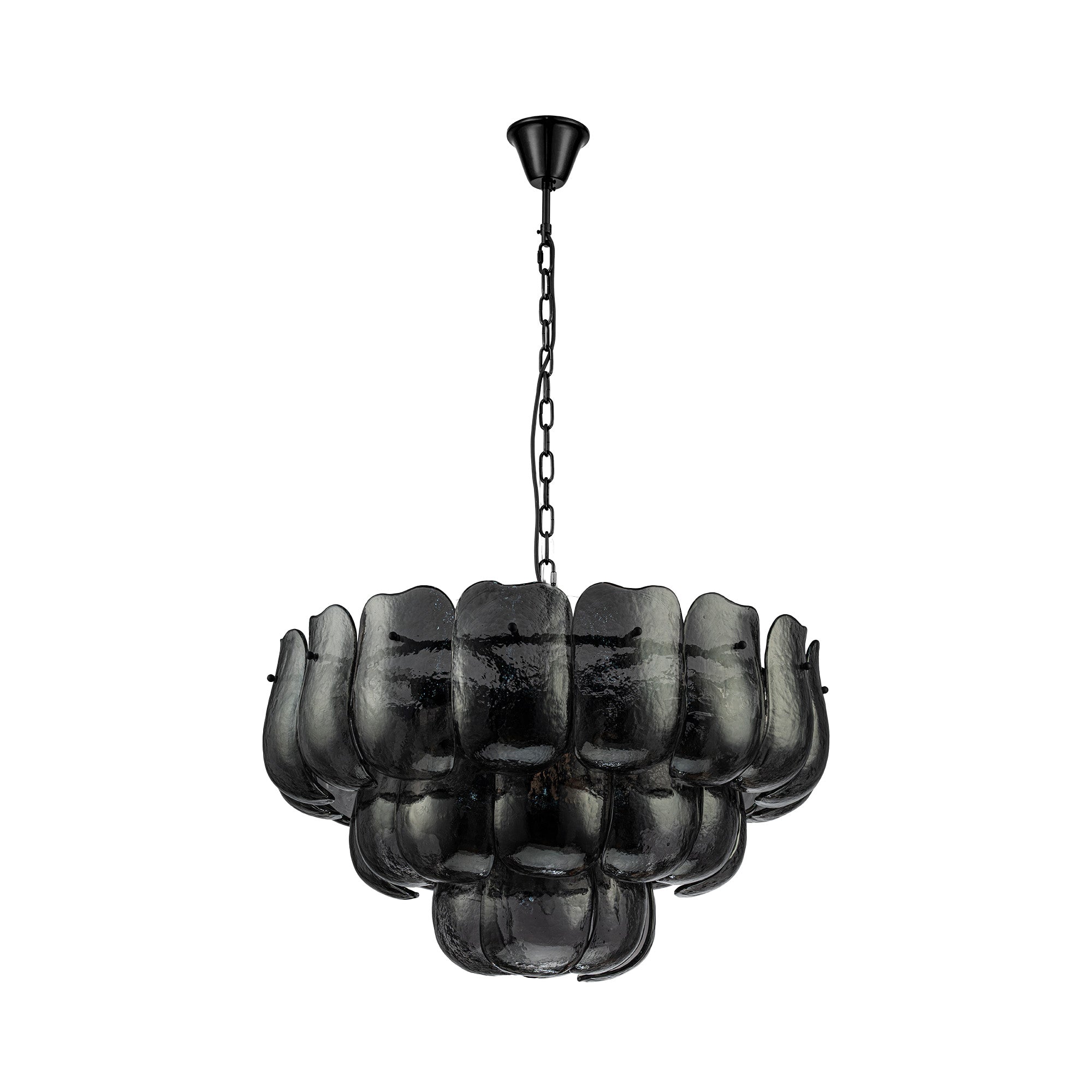 Hanglamp Vila Gunmetaal Glas Rond Large PTMD