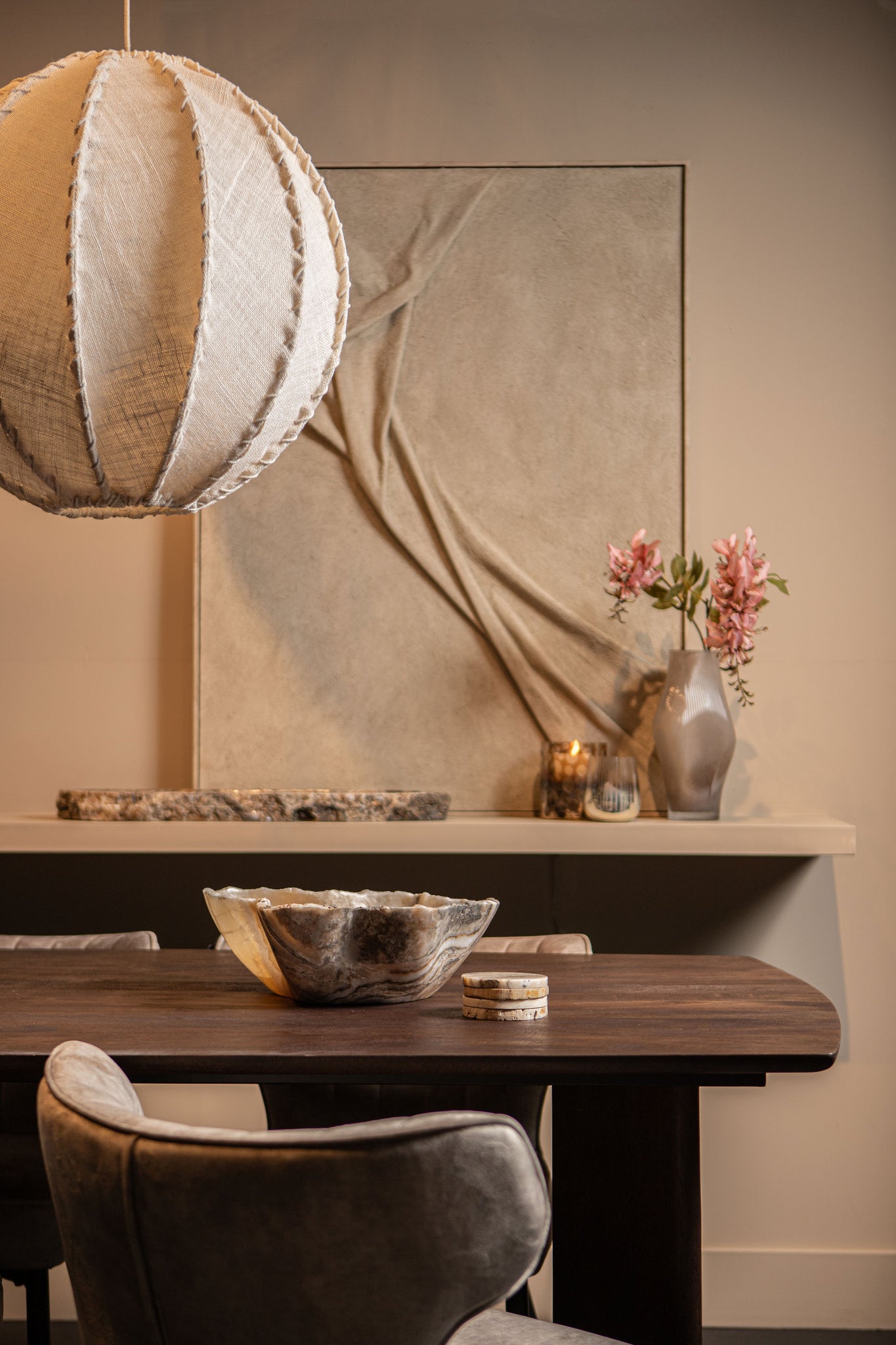 Brooker Natural Onyx Lapis Wavy Shaped Bowl PTMD