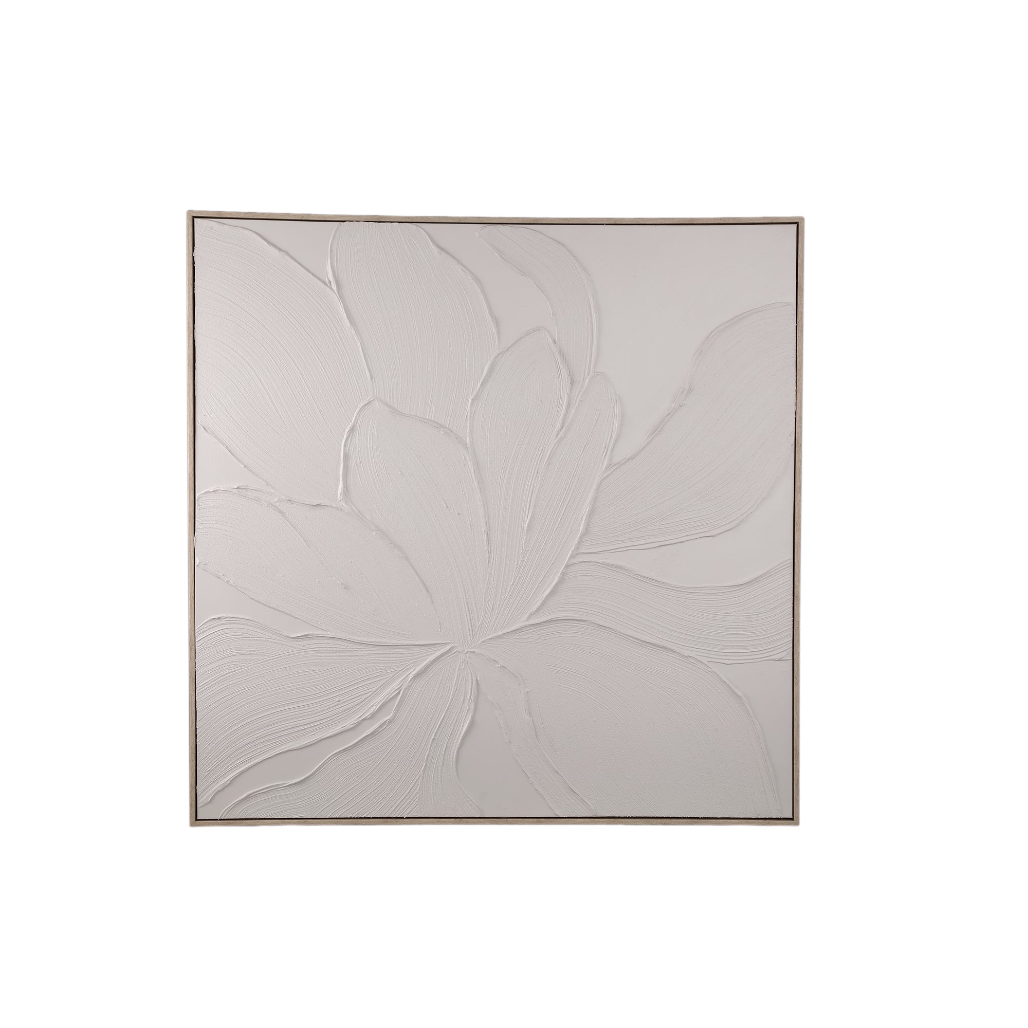 Wandpaneel Florise Crème ingelijst Canvas Bloem B PTMD