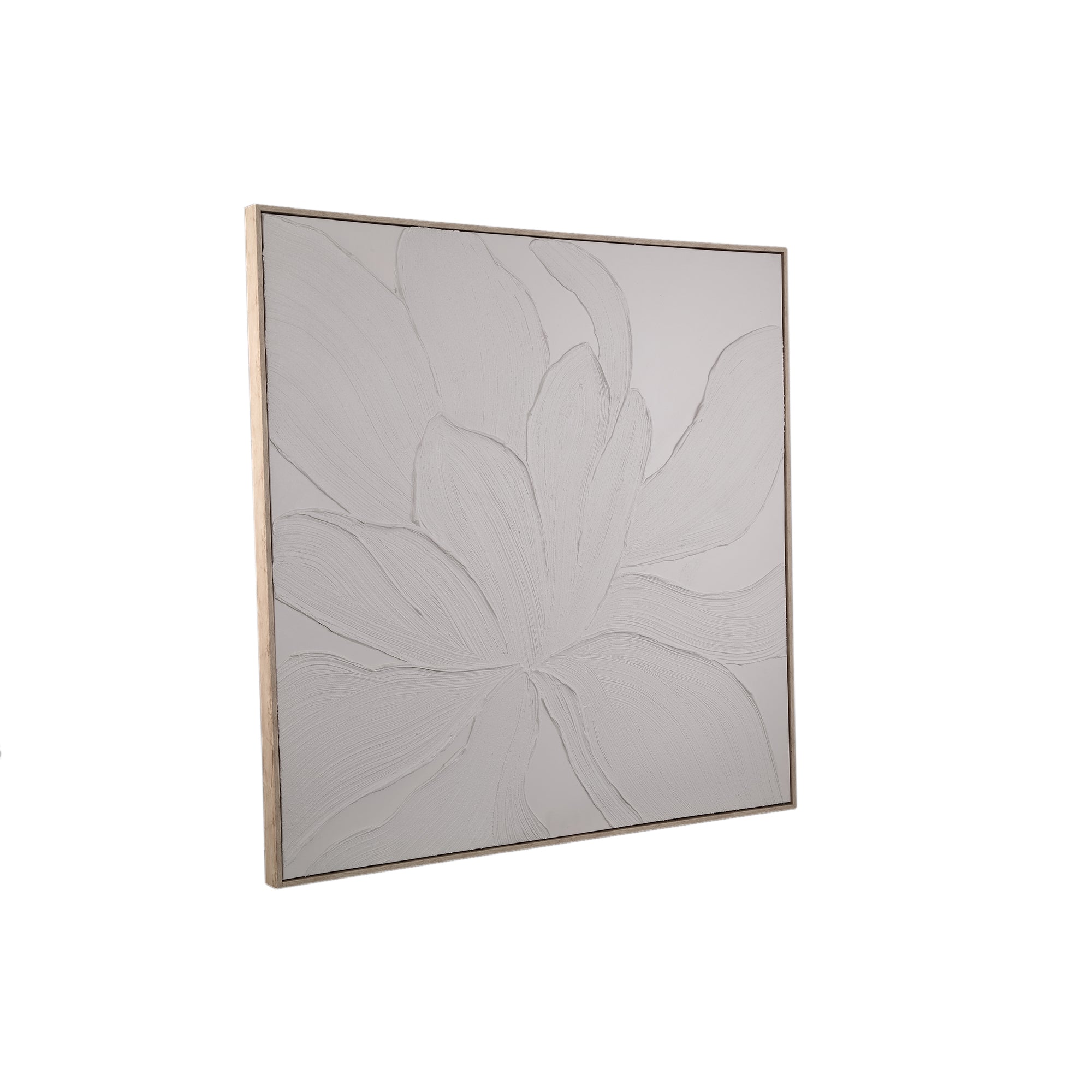 Wandpaneel Florise Crème ingelijst Canvas Bloem B PTMD