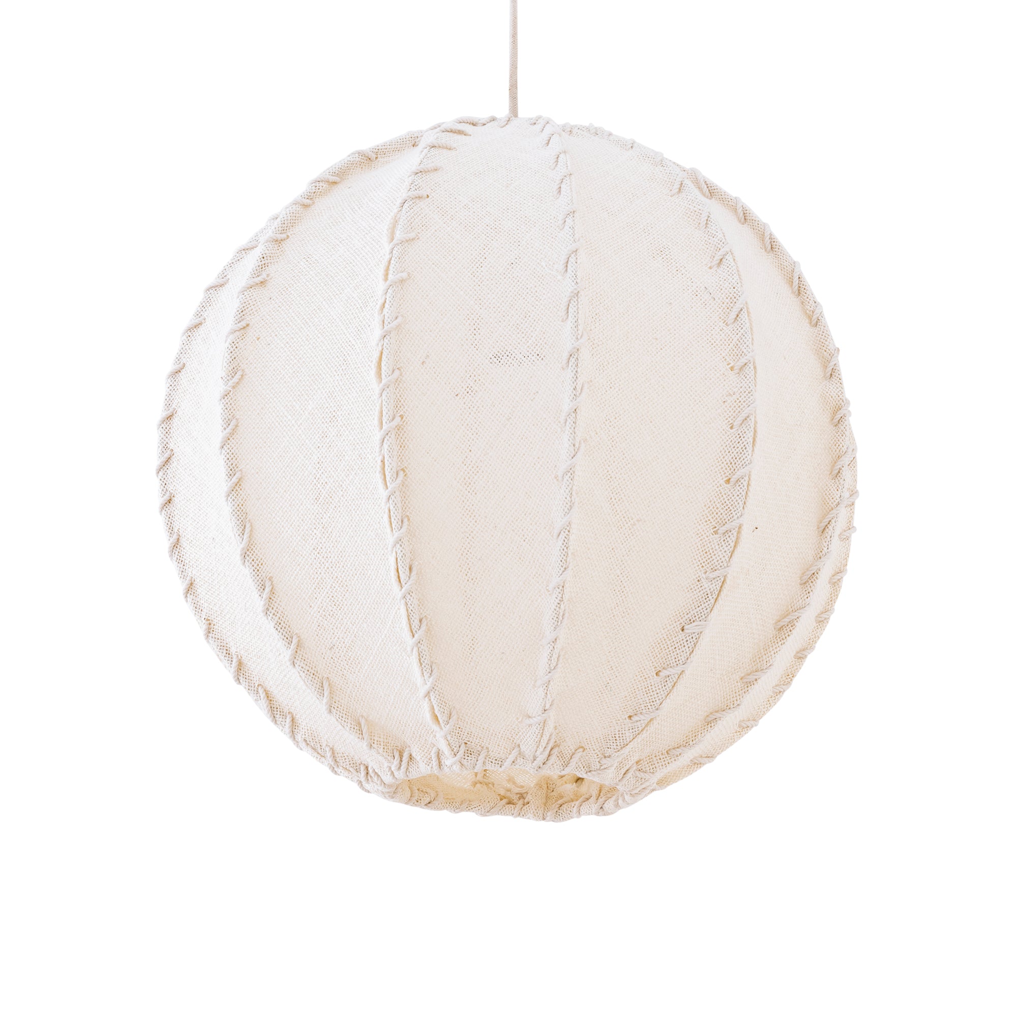 Hanglamp Myka Creme Jute Hanging Bolvorm Small PTMD