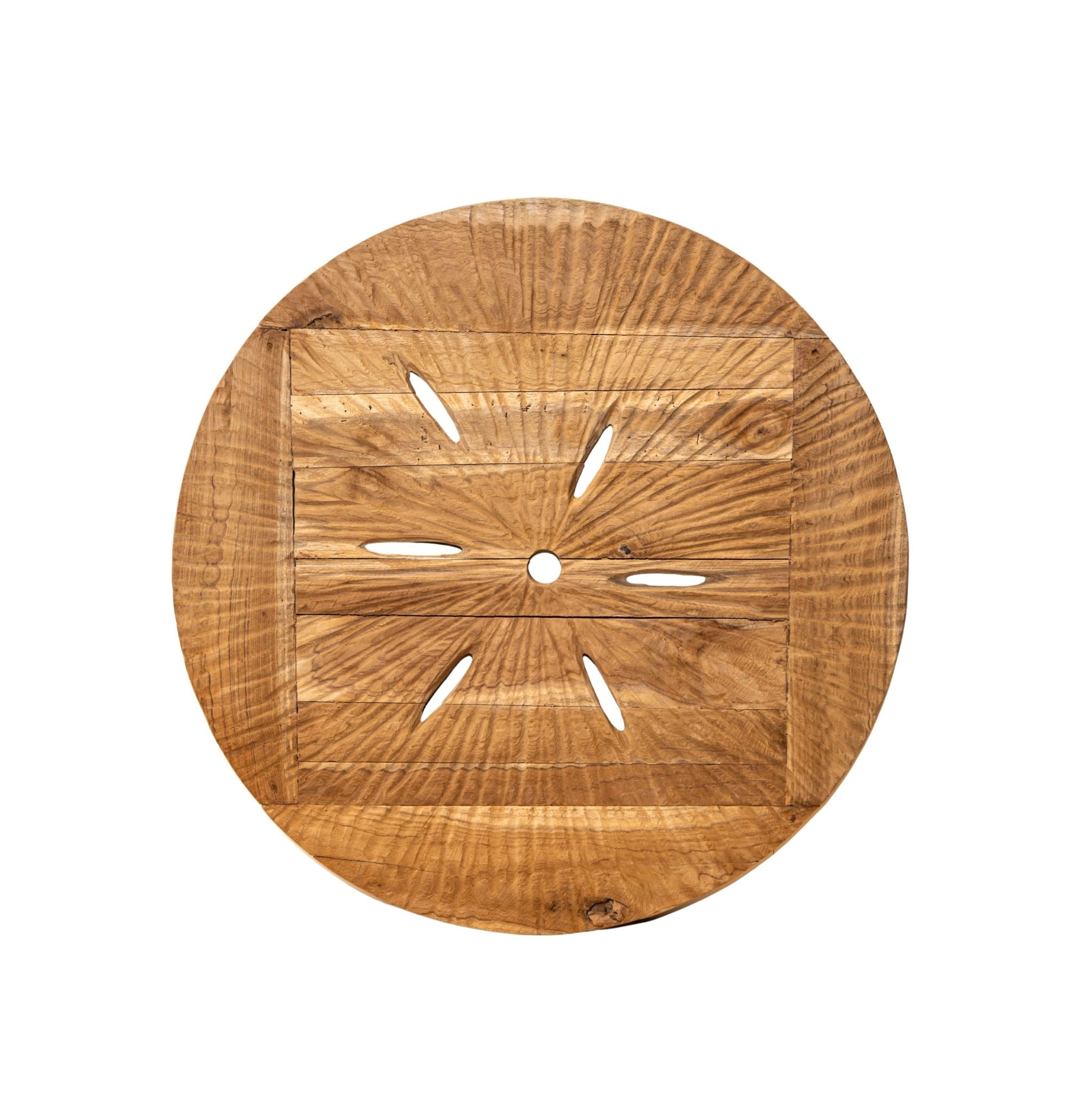 Rond Wandpaneel Roch Teakhout Rustiek Naturel Small PTMD