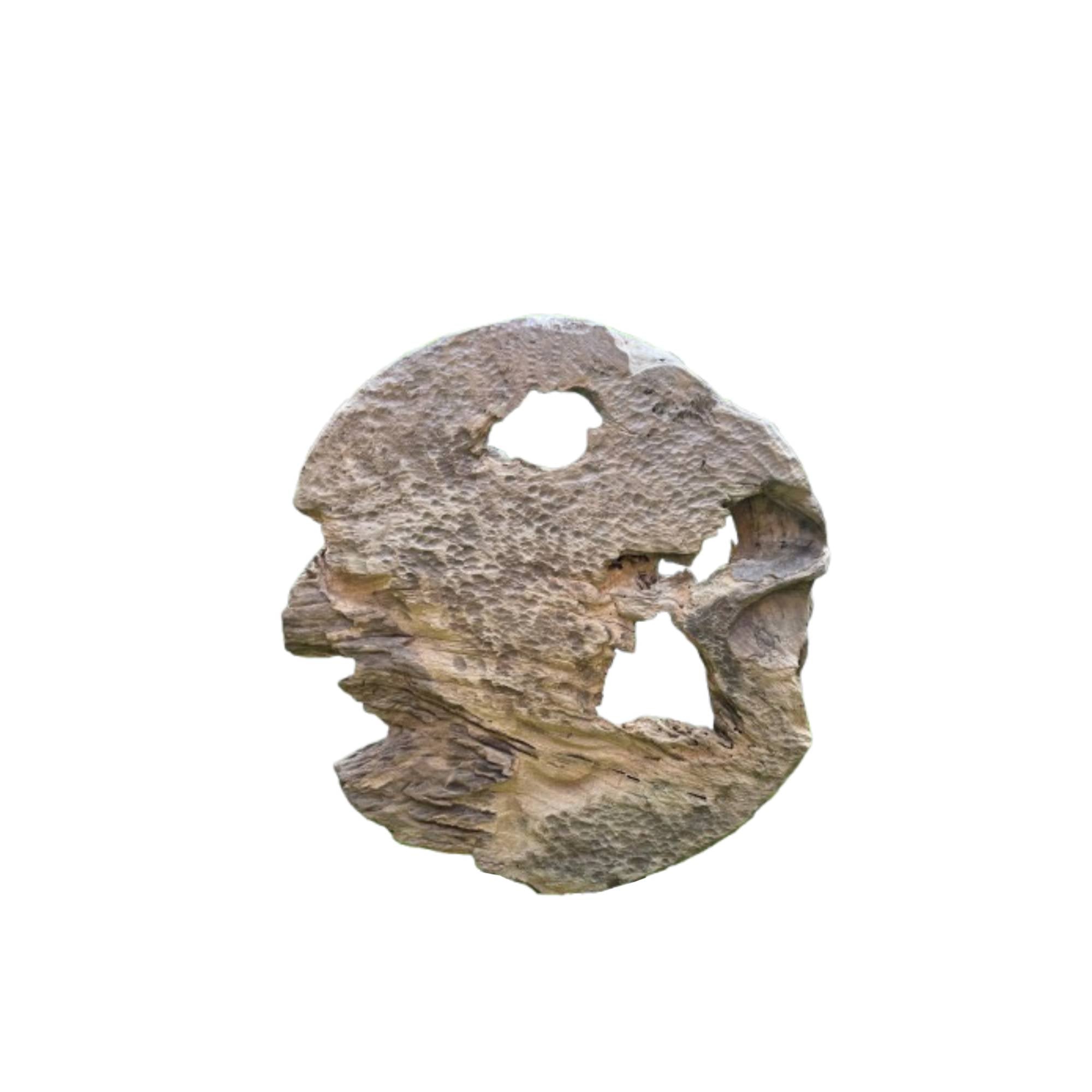 Rond Wandpaneel Roch Teakhout Opengewerkt Small PTMD