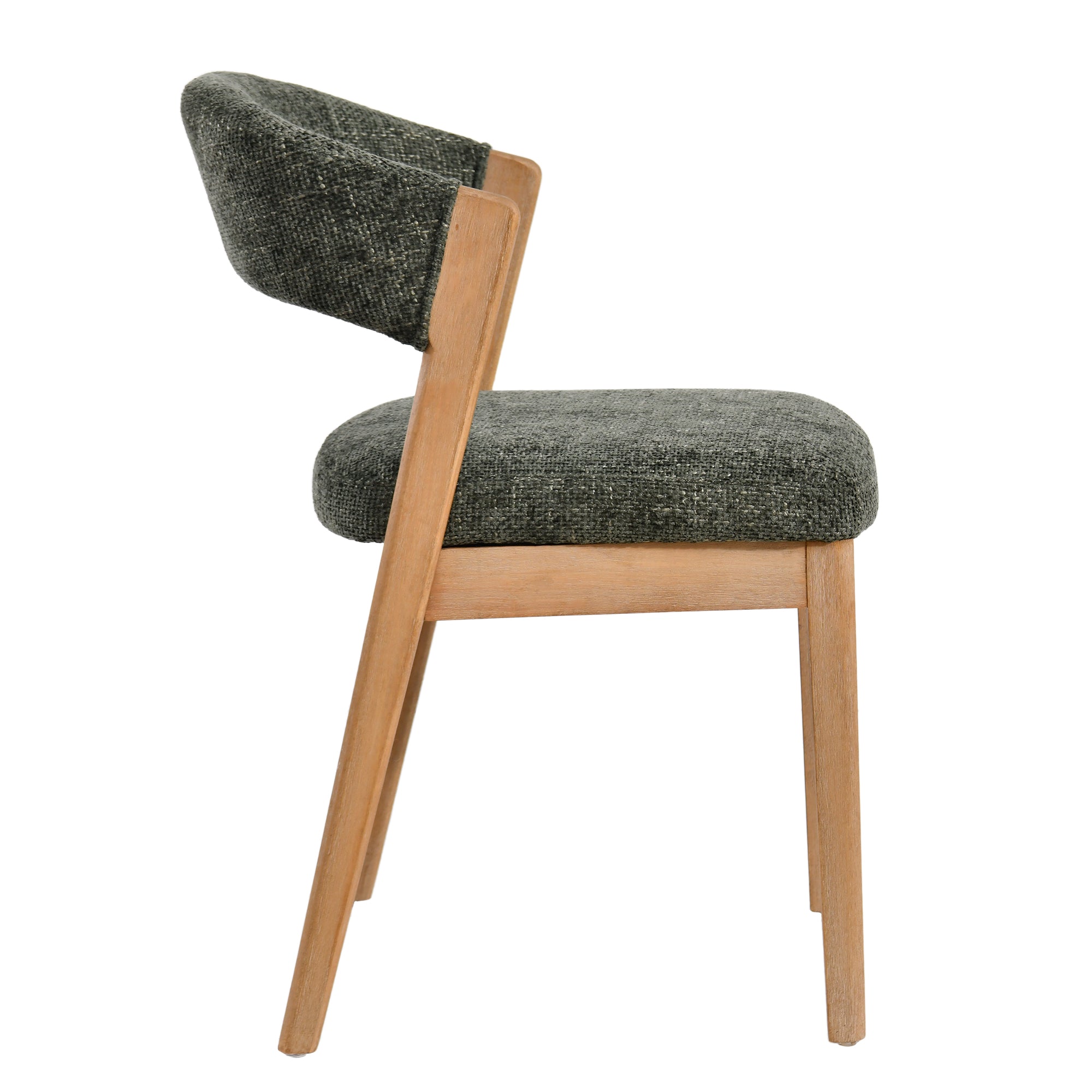 Eetkamerstoel Kael Groen Legacy 10 Olive Rubberhout Set van 2 PTMD