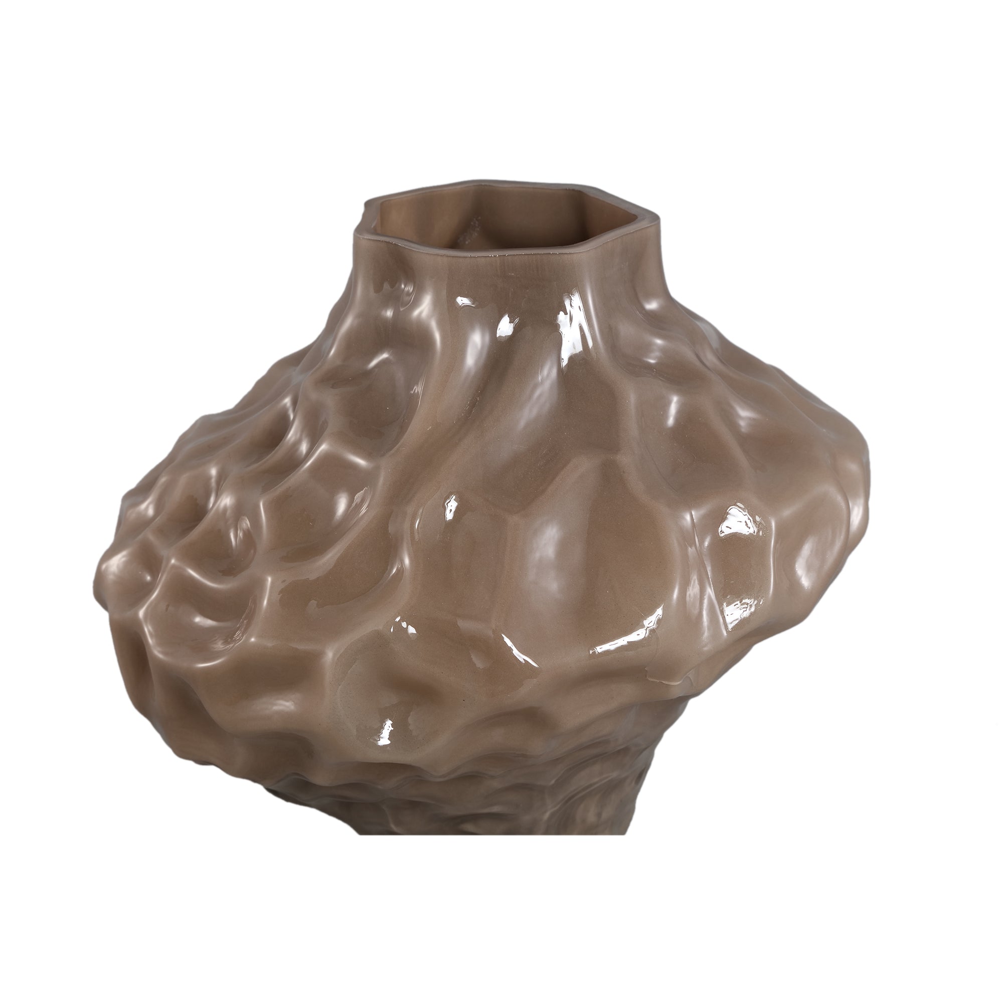 Vaas Moises Taupe Onregelmatig glas Large PTMD