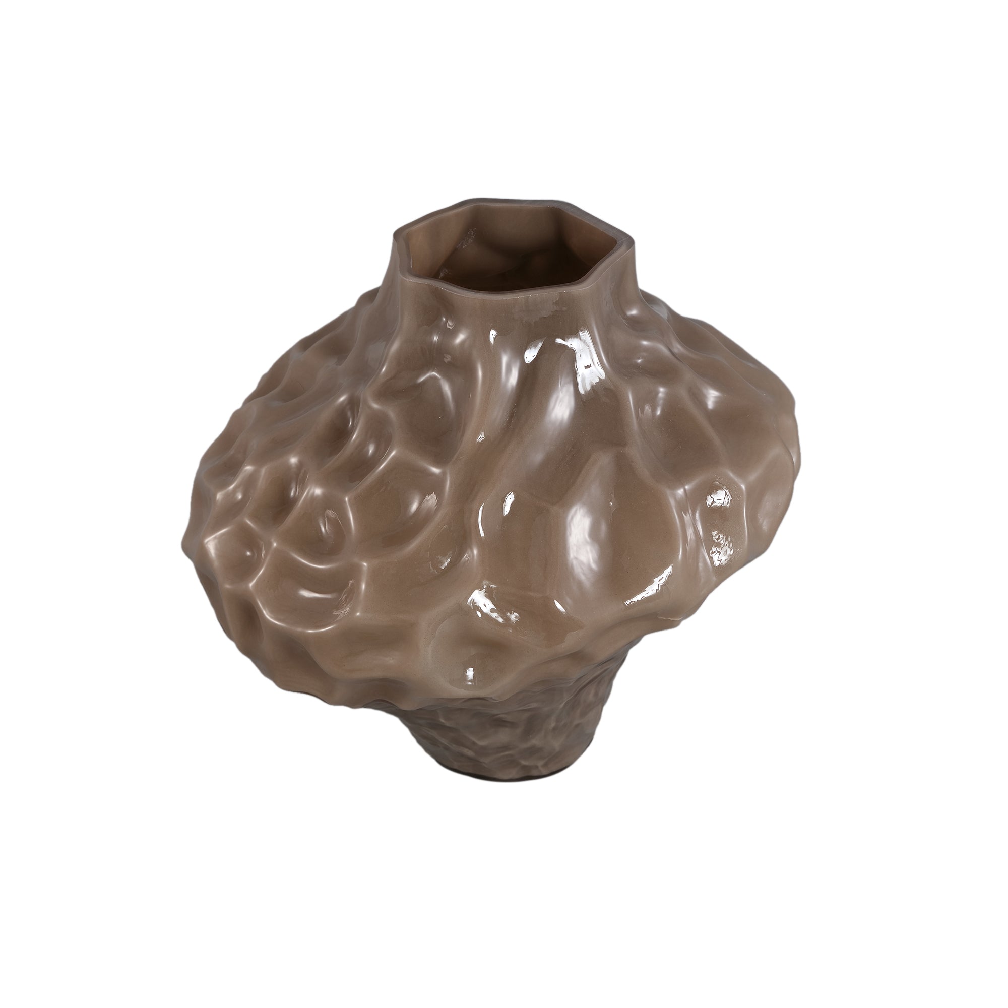 Vaas Moises Taupe Onregelmatig glas Large PTMD