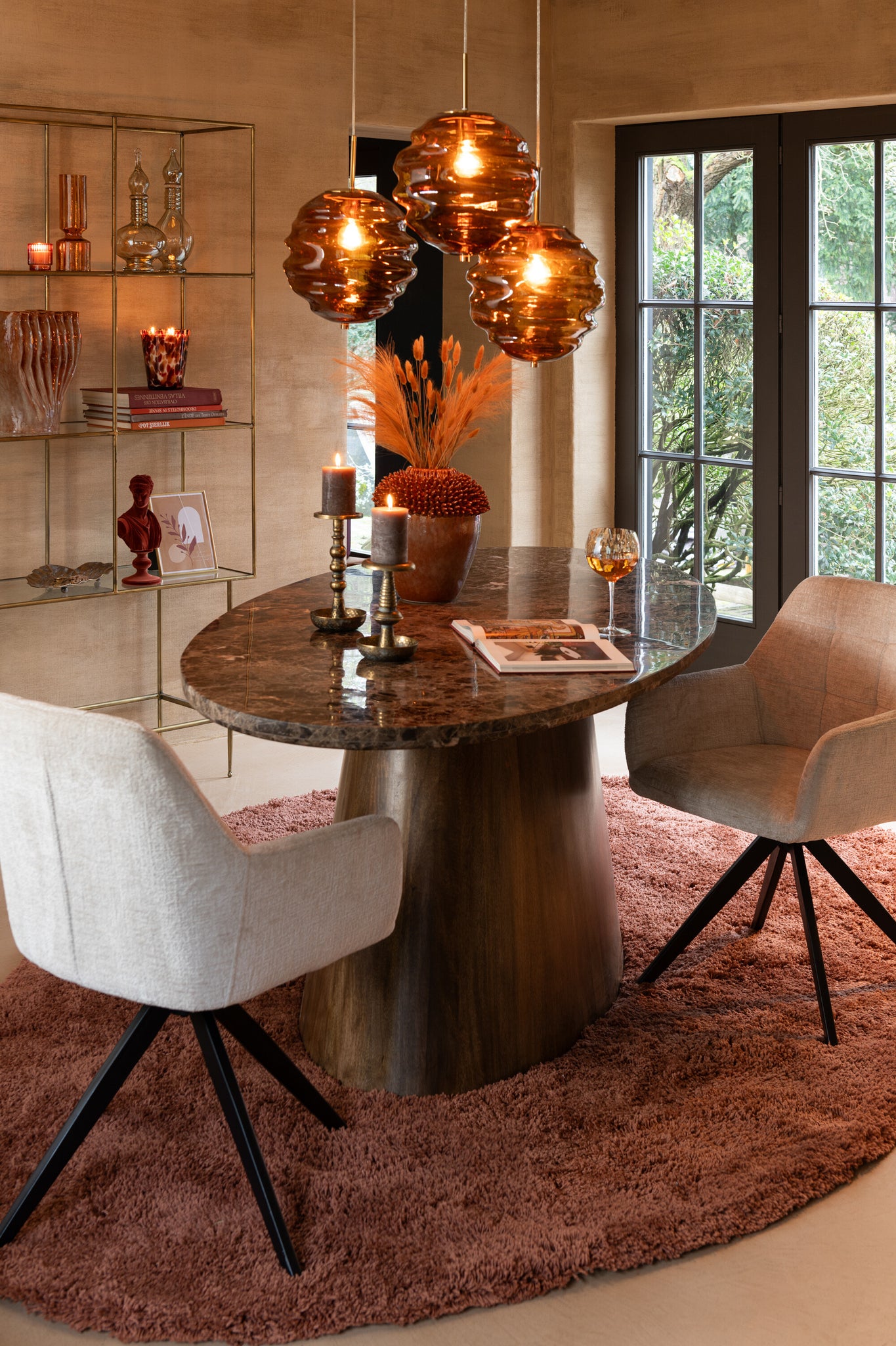 Wijnglas Oneffen Glas Amber