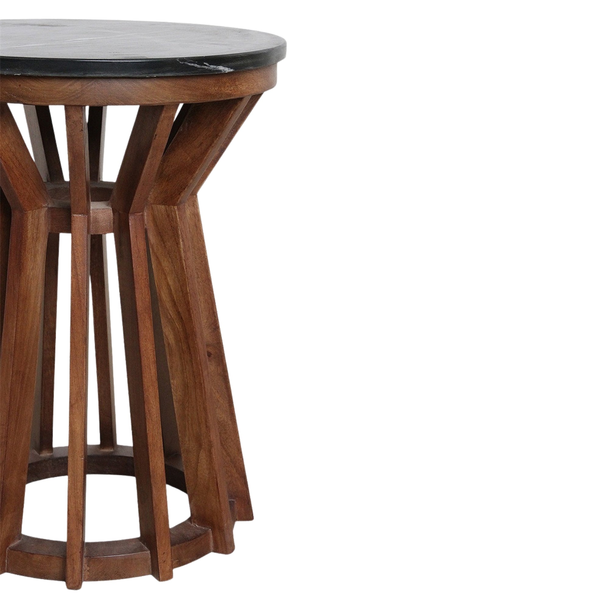 Sabah Bijzettafel Marmer Zwart – 40x40x50 cm Raw Materials