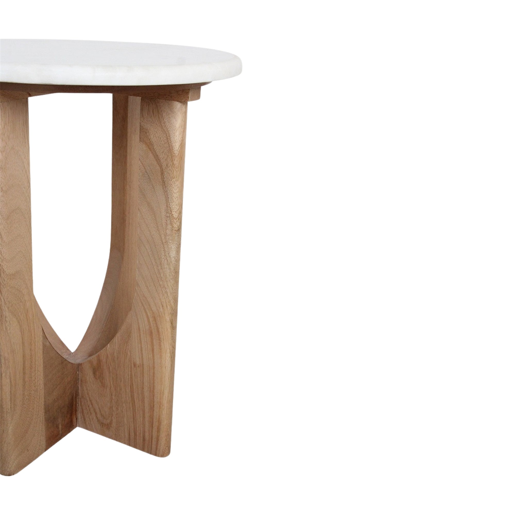 Kuching Bijzettafel Marmer Wit Raw Materials