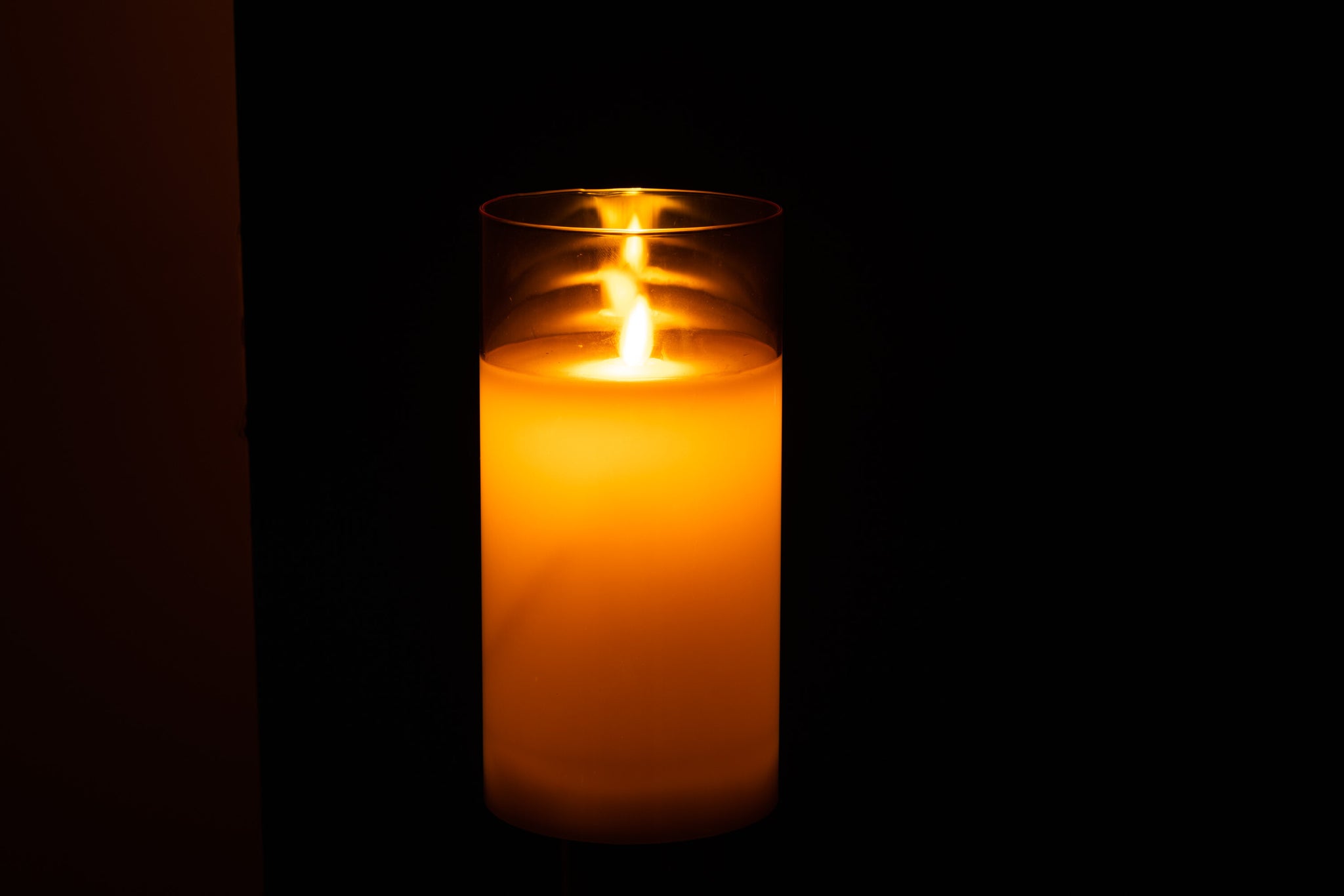 Ledlamp Blinkend Glas Goud Medium