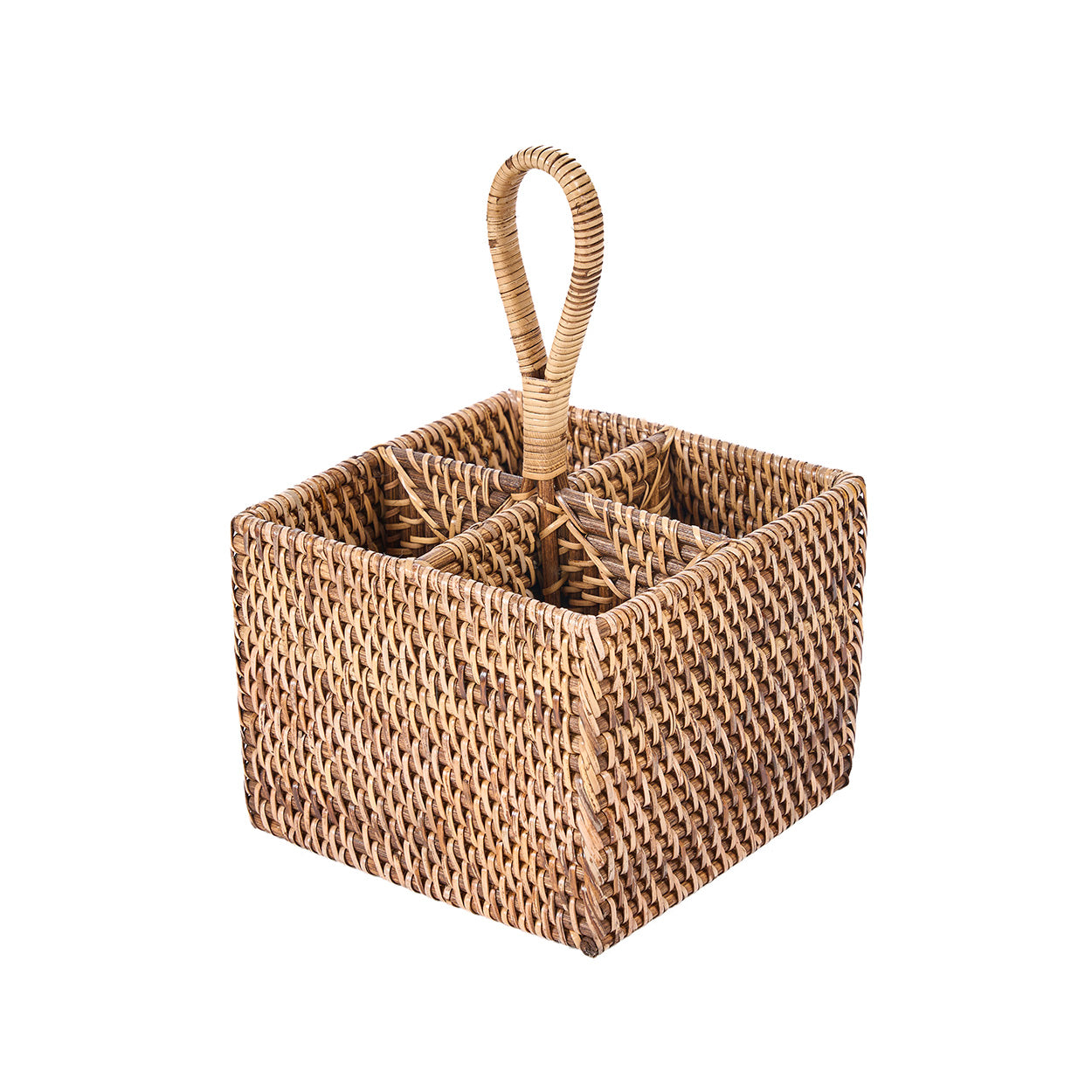 De Rattan Bestekhouder N°4 Natuurlijk Bruin Bazar Bizar