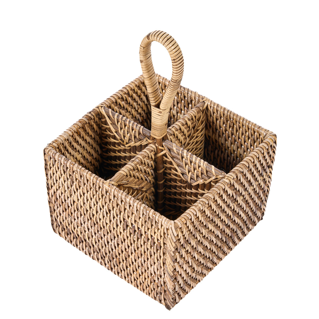 De Rattan Bestekhouder N°4 Natuurlijk Bruin Bazar Bizar