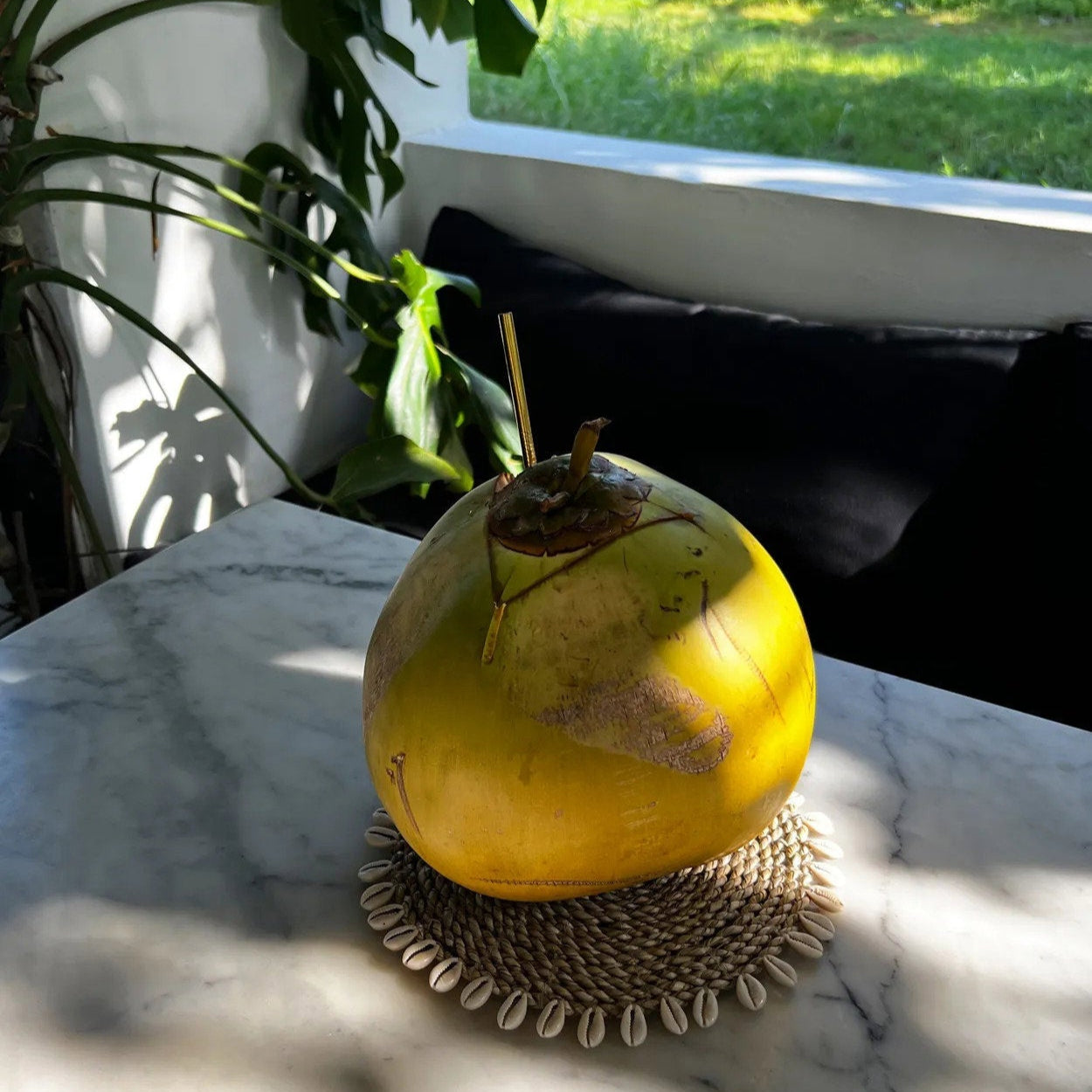 De Seagrass Shell Pannenonderzetter - Naturel