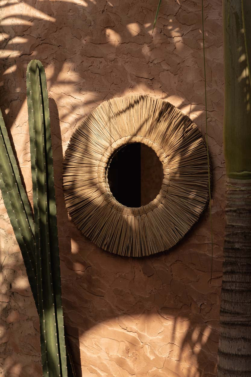 De Alang Alang Spiegel - Naturel - L 50x50cm