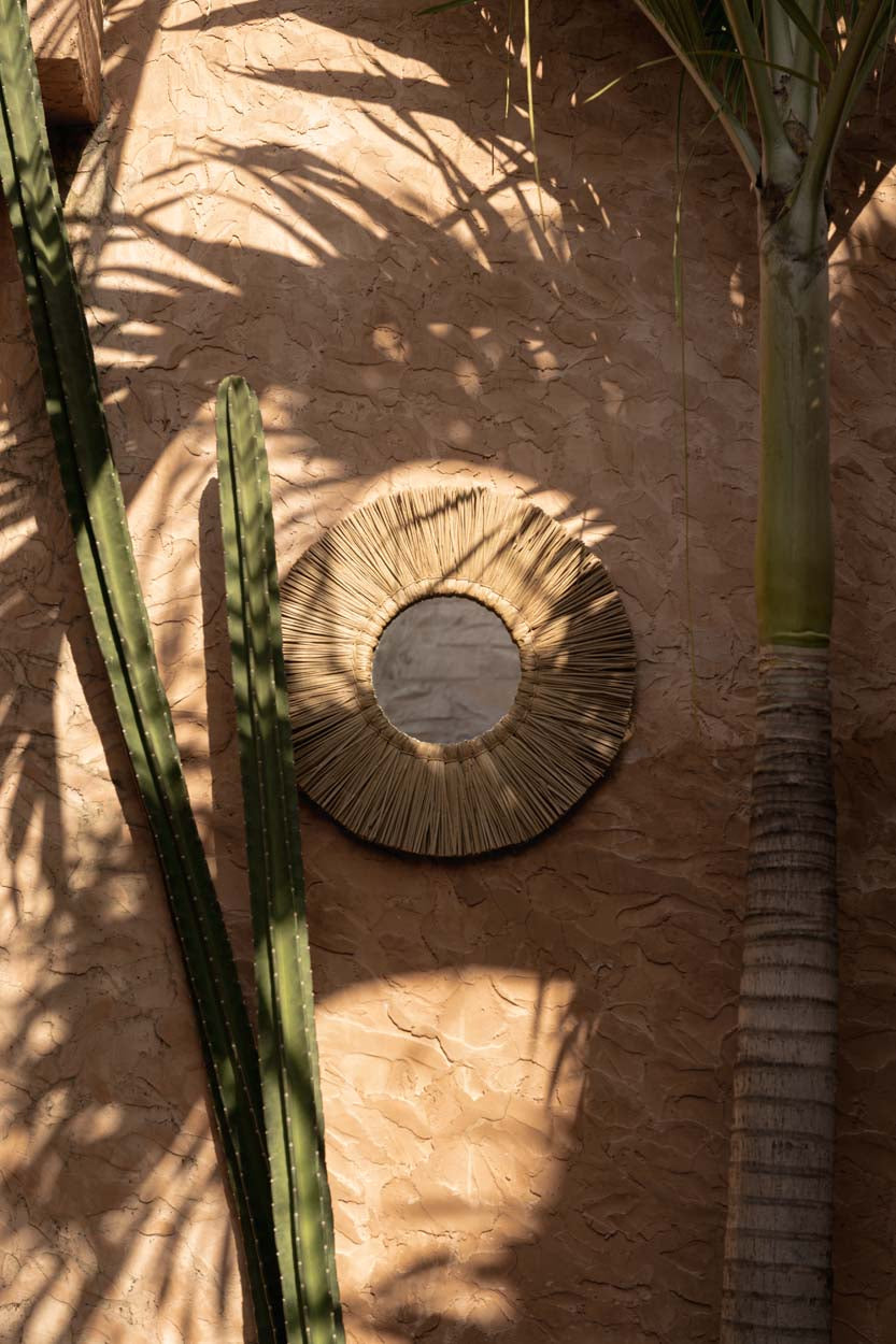 De Alang Alang Spiegel - Naturel - M 45x45cm