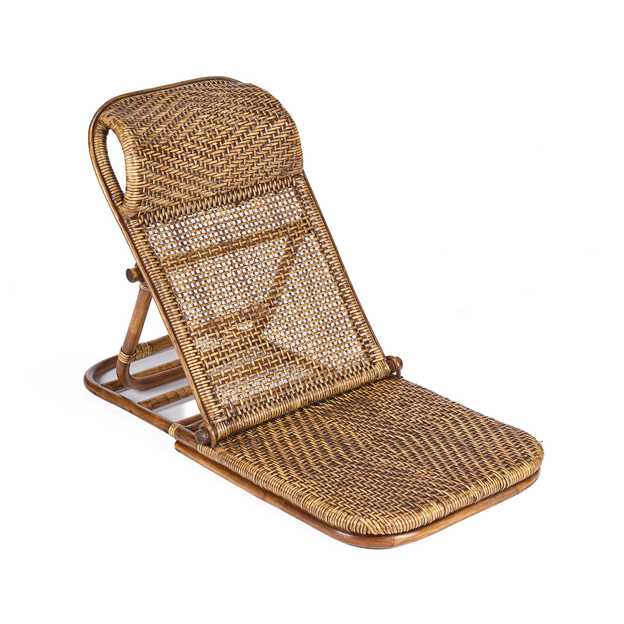 De Rattan Vloer Lounger Donker Walnoot Bazar Bizar