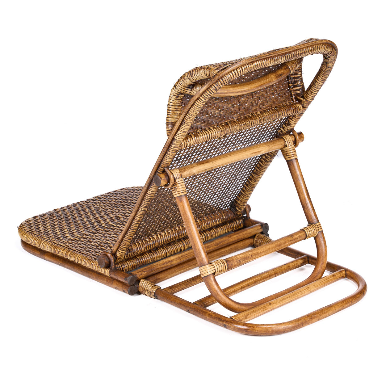 De Rattan Vloer Lounger - Donker Noten