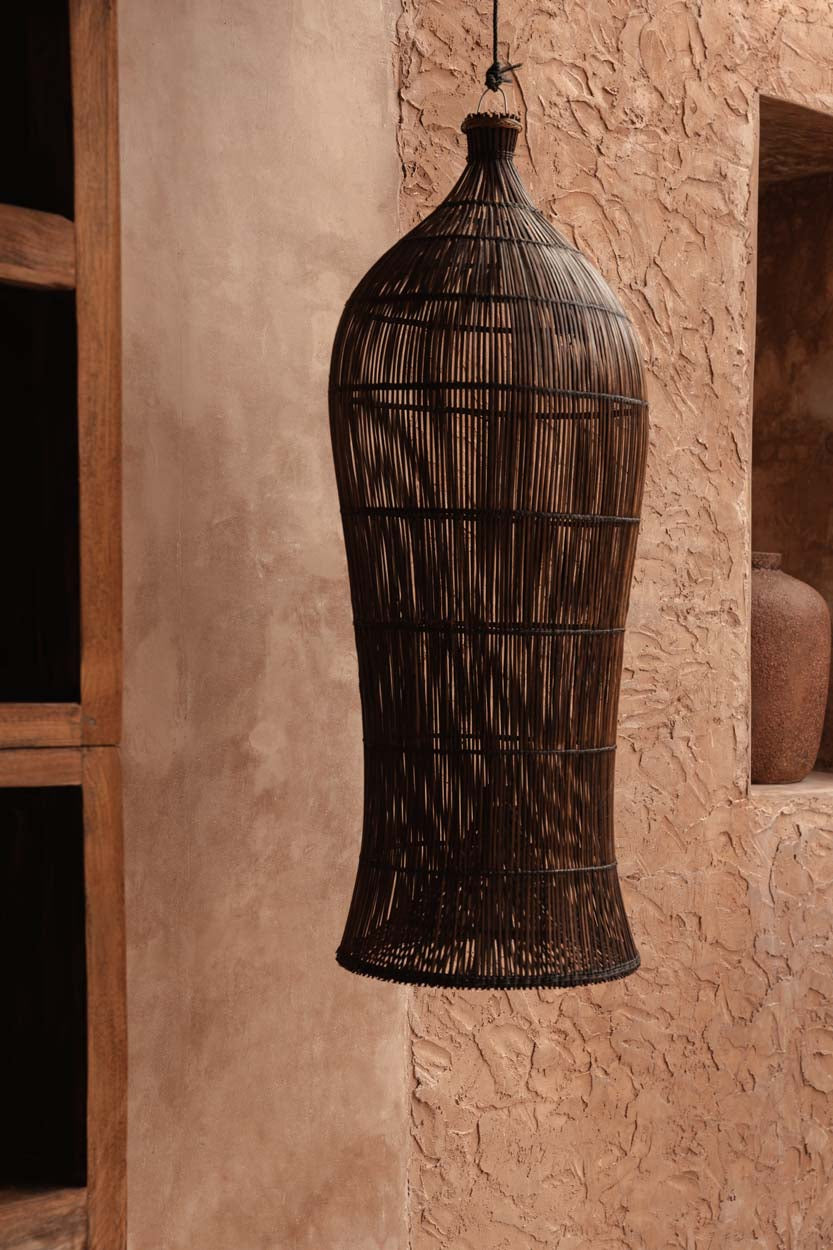 De Oasis Tower Hanglamp Donker Walnoot XL Bazar Bizar