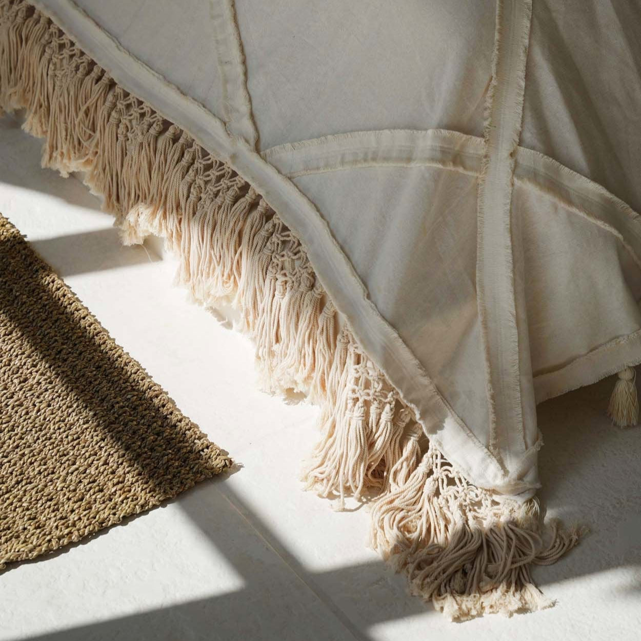 De Berber Bedsprei - Naturel