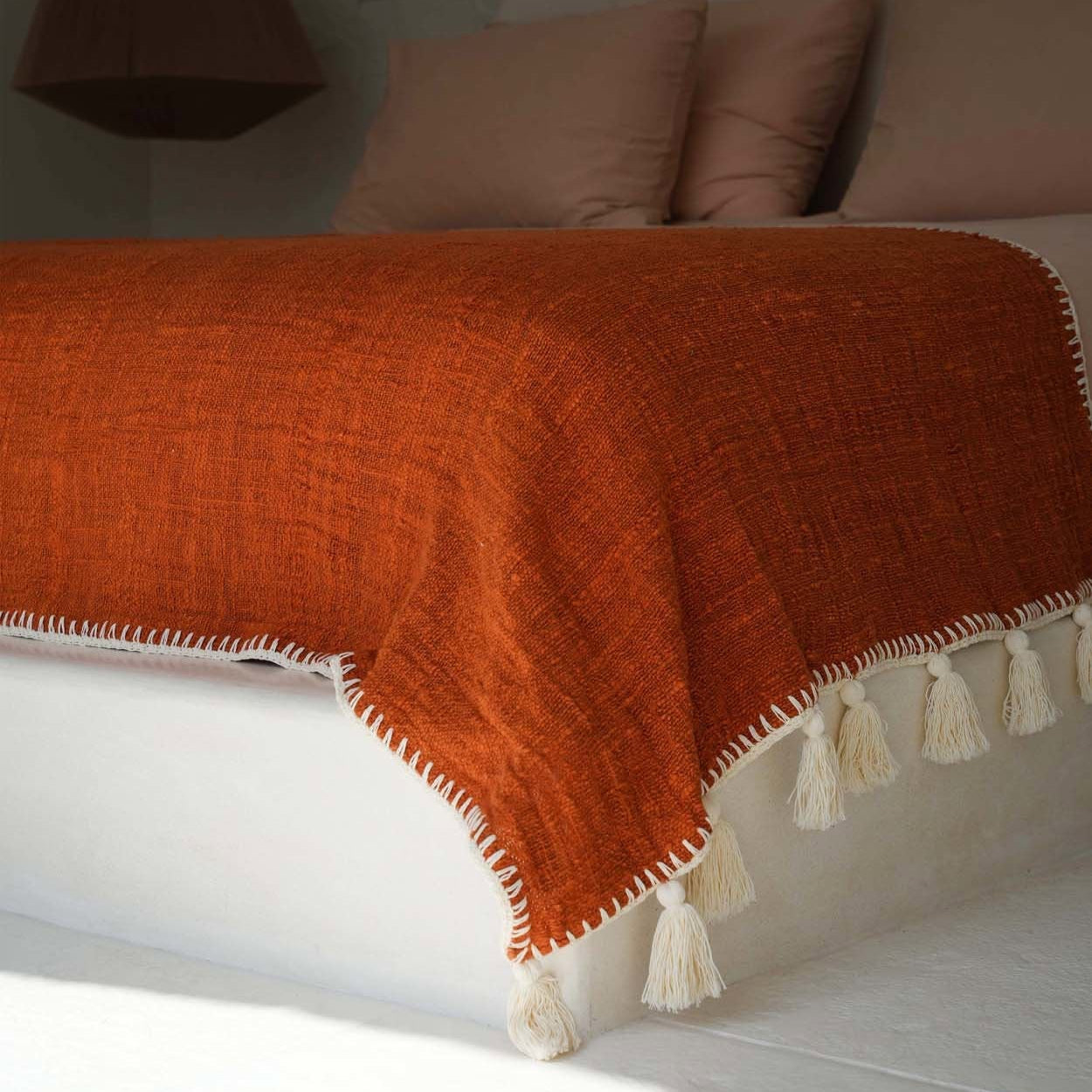 De Stitch Bedsprei - Terracotta