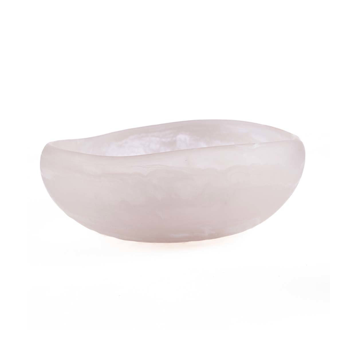 The Resin Organic Bowl - Pink White - L