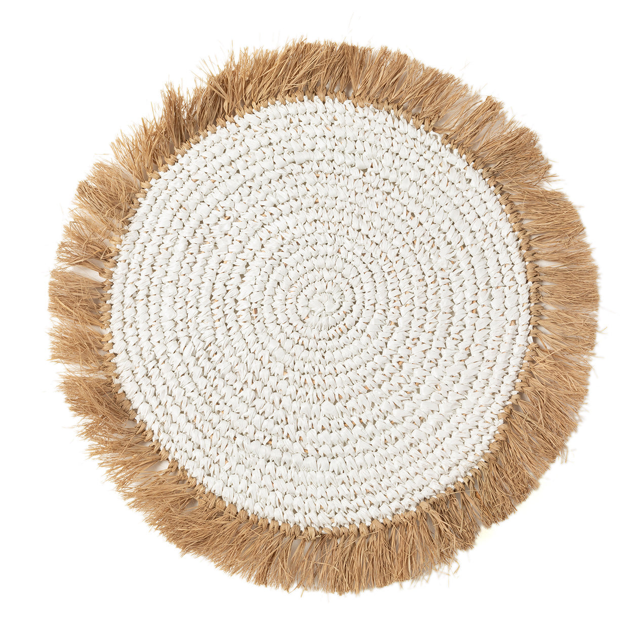 De Water Hyacinth Raffia Placemat Wit Naturel Bazar Bizar