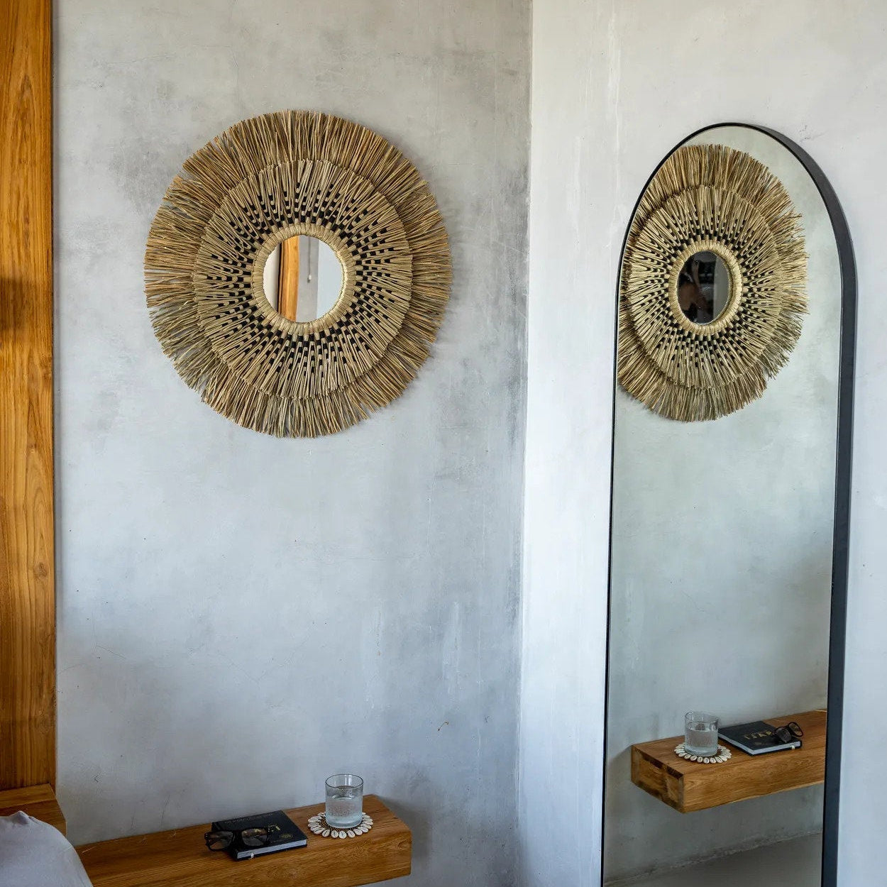 De Havana Spiegel - Naturel Zwart - L