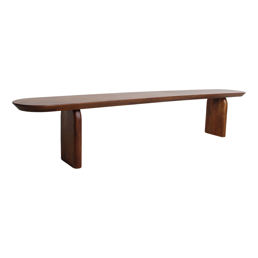 Eetkamerbank Bullnose Bruin Mangohout 240cm Raw Materials