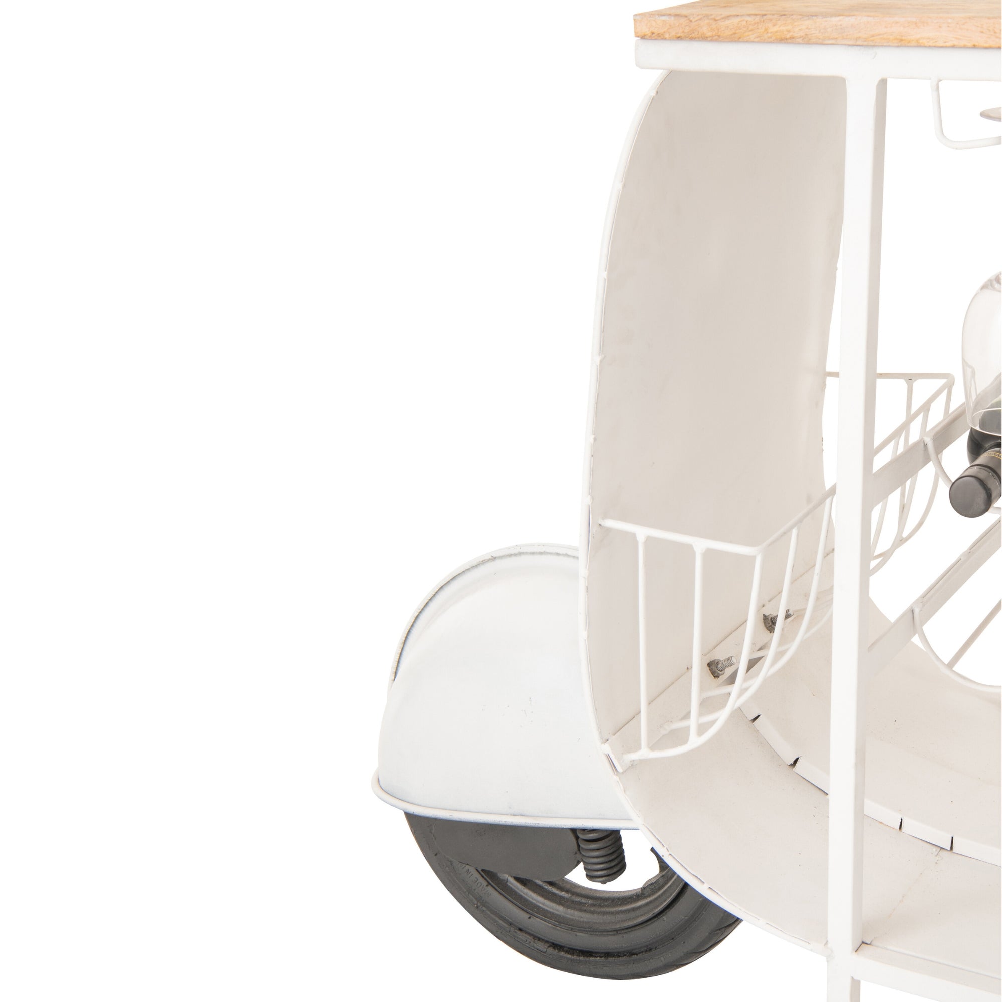 Barmeubel Retro Scooter Gestreept Ijzer Blauw Wit J-Line