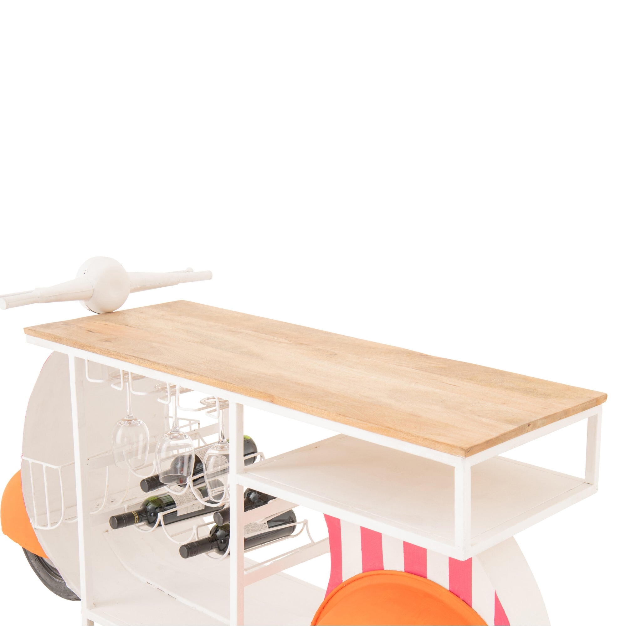 Barmeubel Retro Scooter Oranje Roze Wit | Unieke Retro Bar | J-Line