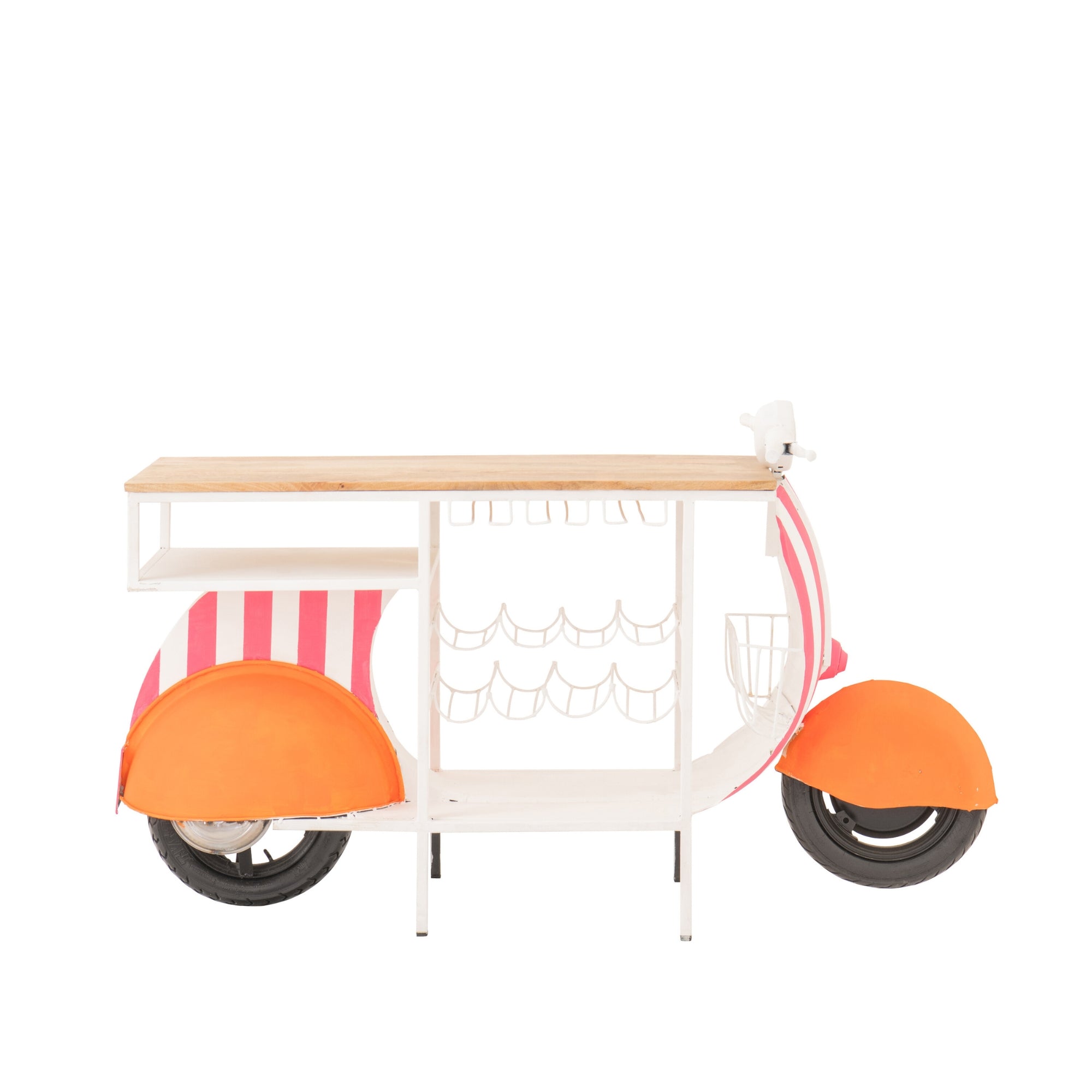 Barmeubel Retro Scooter Oranje Roze Wit | Unieke Retro Bar | J-Line