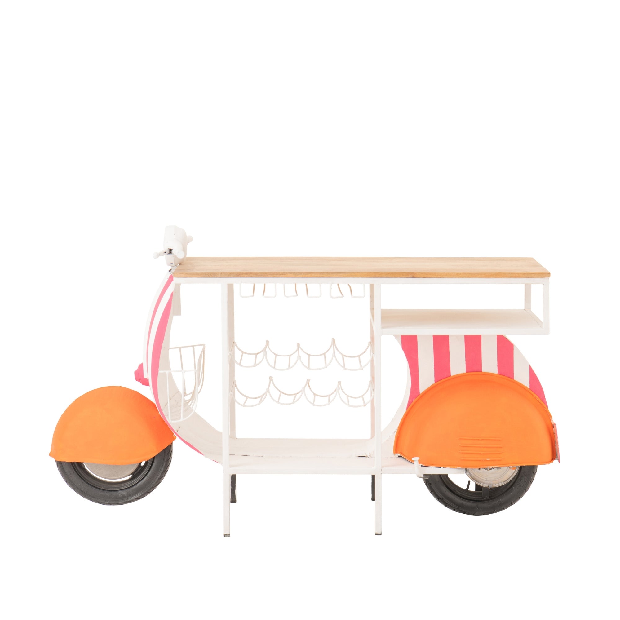 Barmeubel Retro Scooter Oranje Roze Wit | Unieke Retro Bar | J-Line
