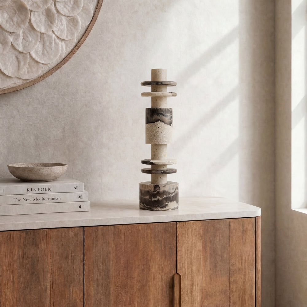 MUST Living Decoratief Beeld Alba Laag Zwart Crème