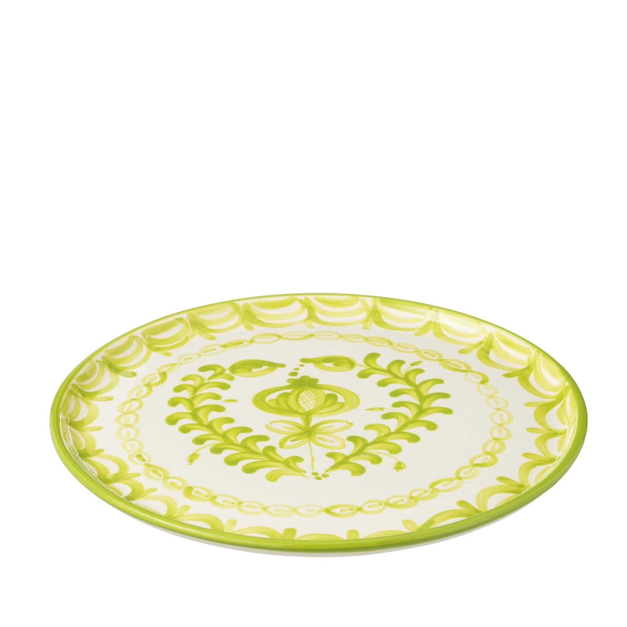 Dinerbord Granada Motief Groen/Wit Keramiek J-Line