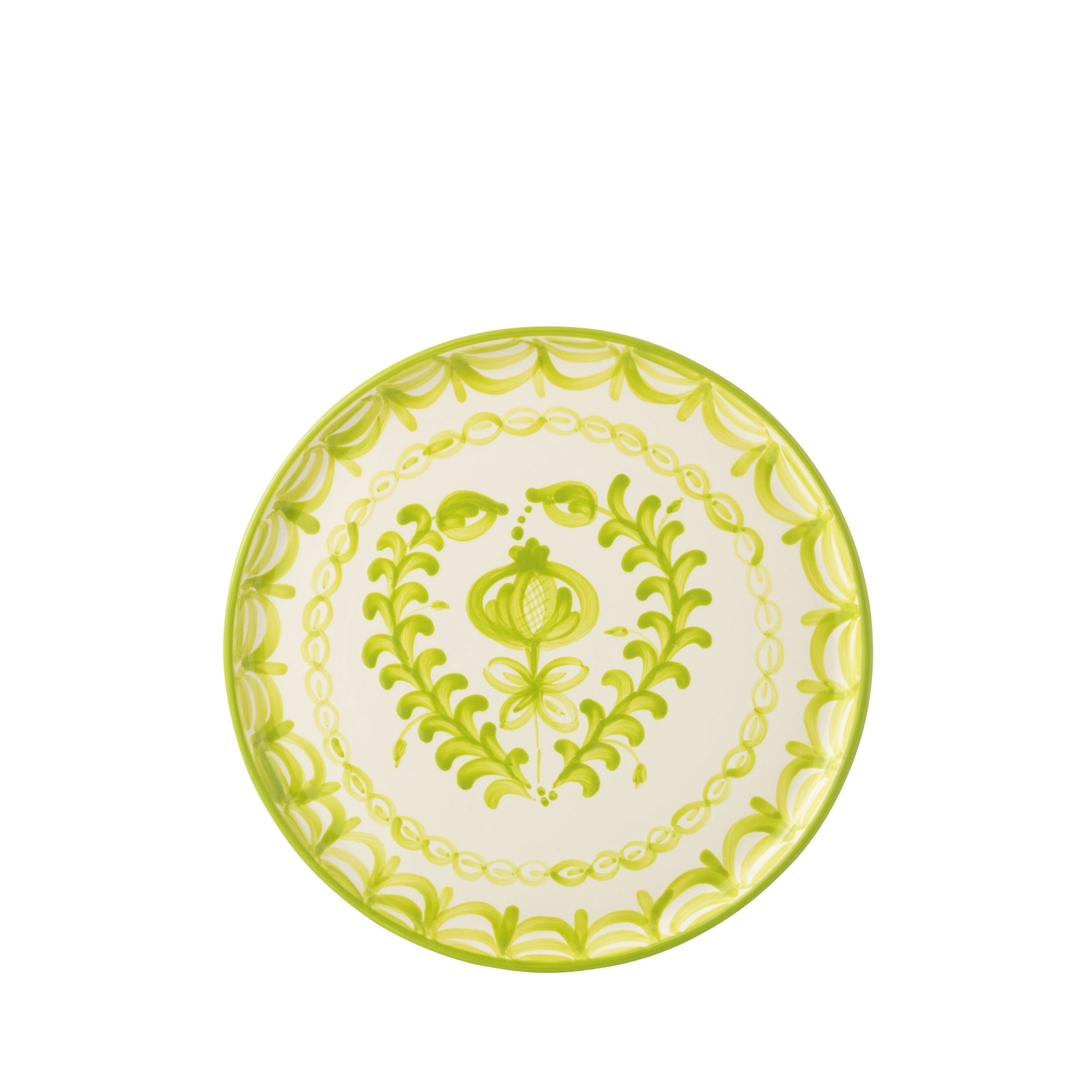 Dinerbord Granada Motief Groen/Wit Keramiek J-Line