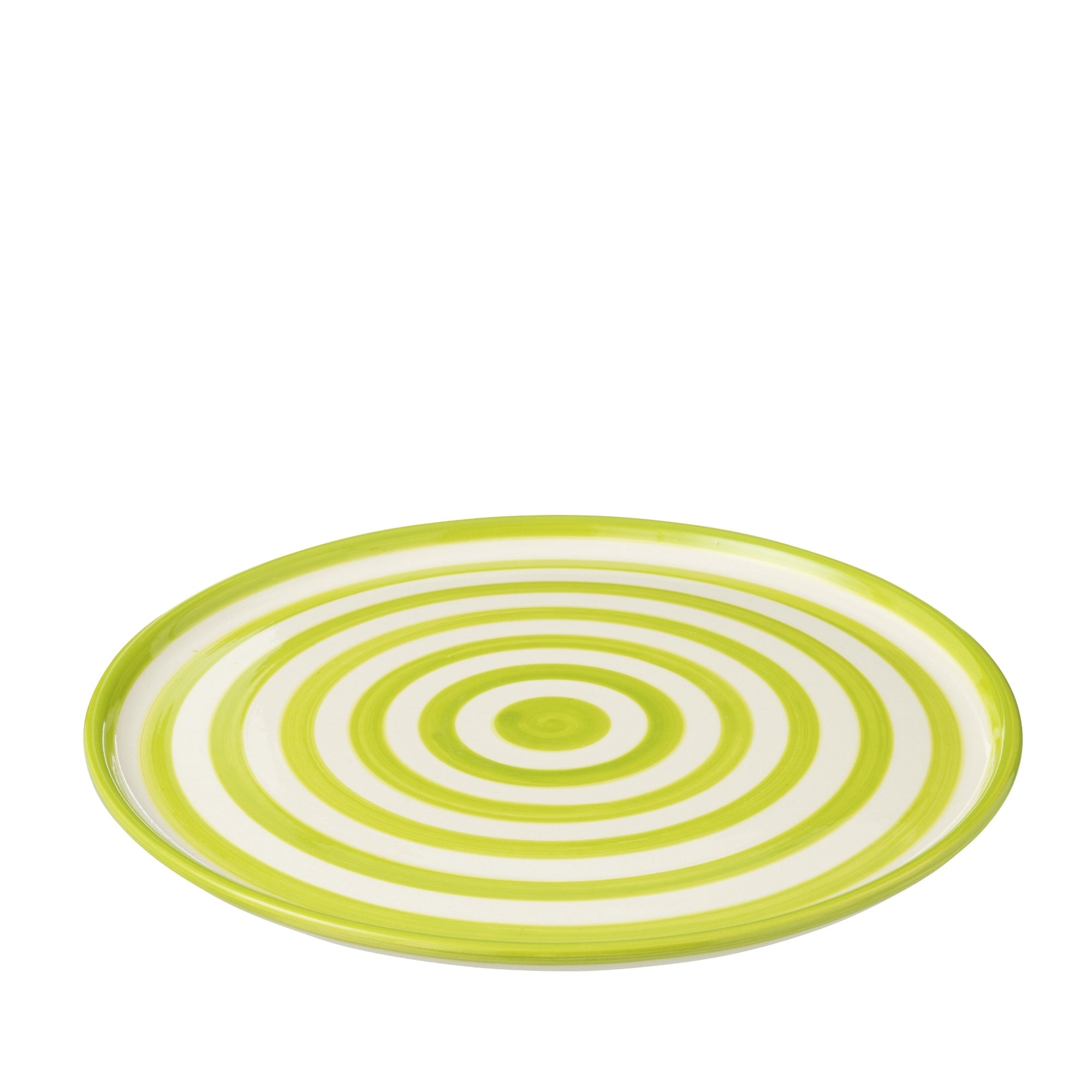 Dinerbord Granada Strepen Groen/Wit Keramiek J-Line