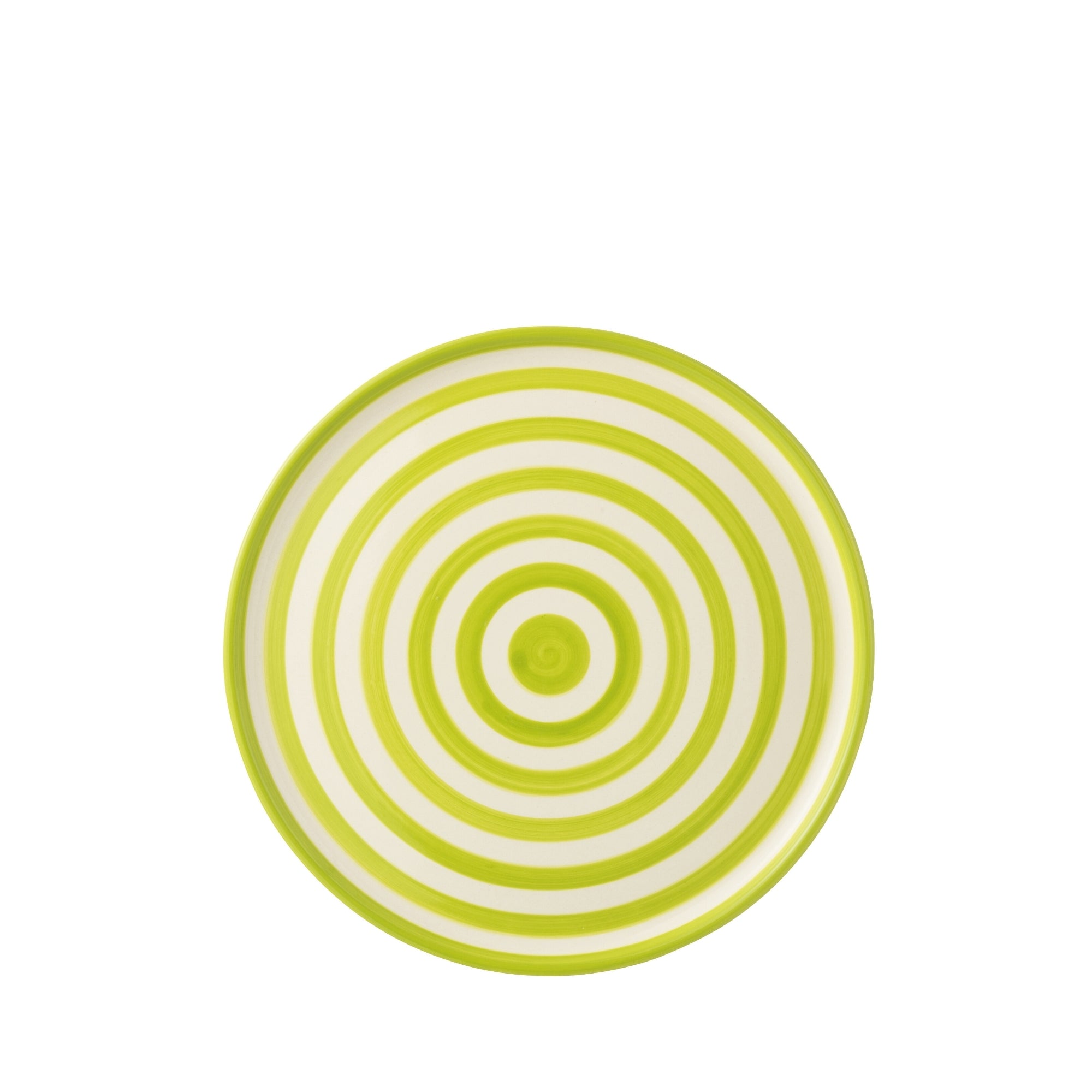 Dinerbord Granada Strepen Groen/Wit Keramiek J-Line