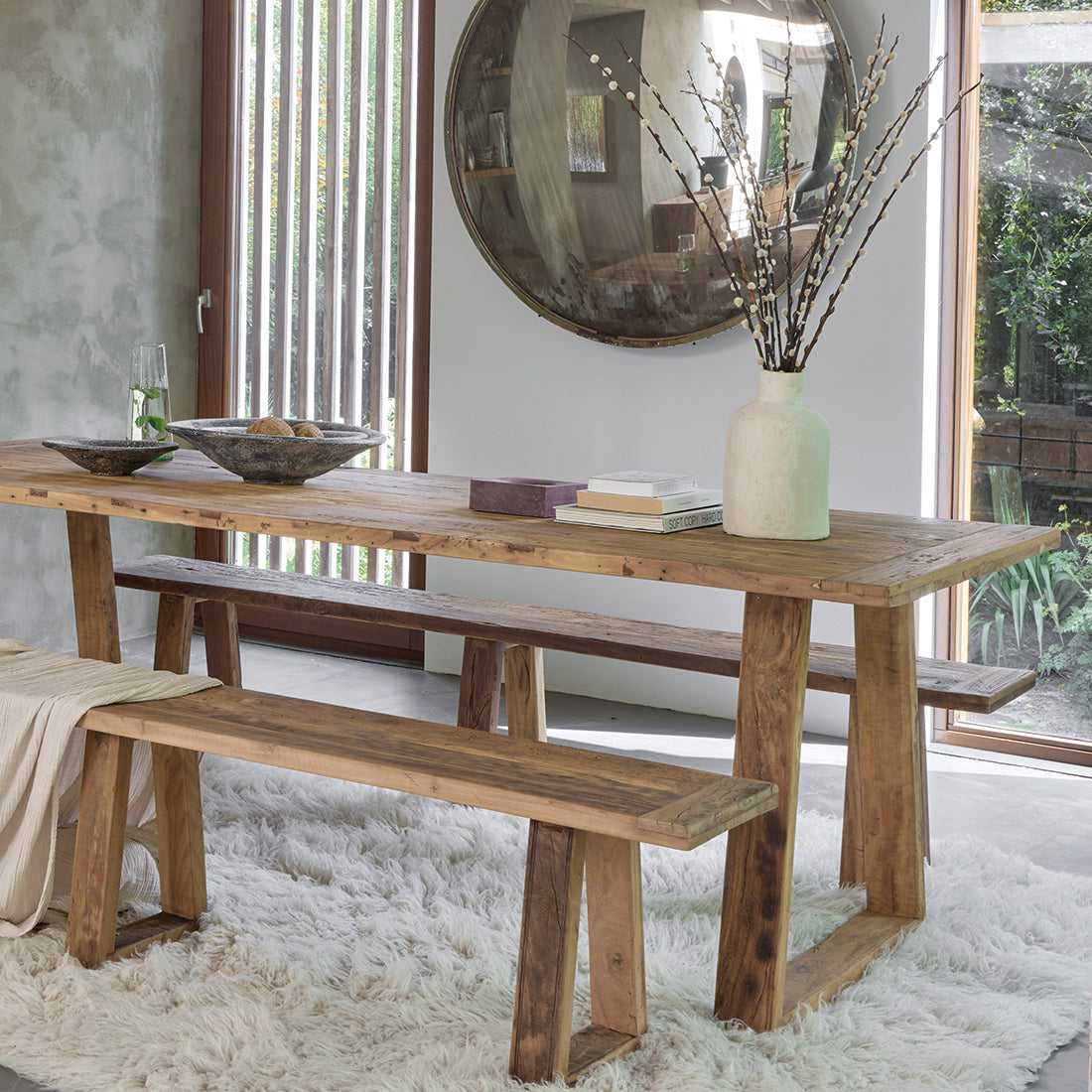 Raw Materials Farmwood Eetkamerbank Gerecycled Teakhout