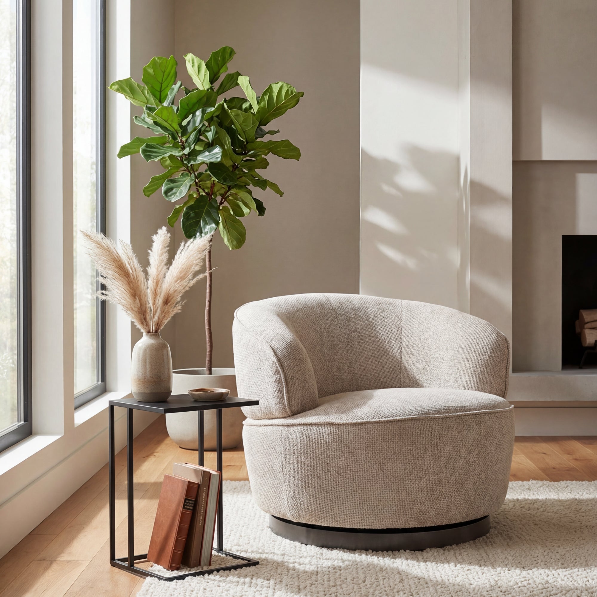 Draaibare Fauteuil Filou Beige Eden 4 PTMD