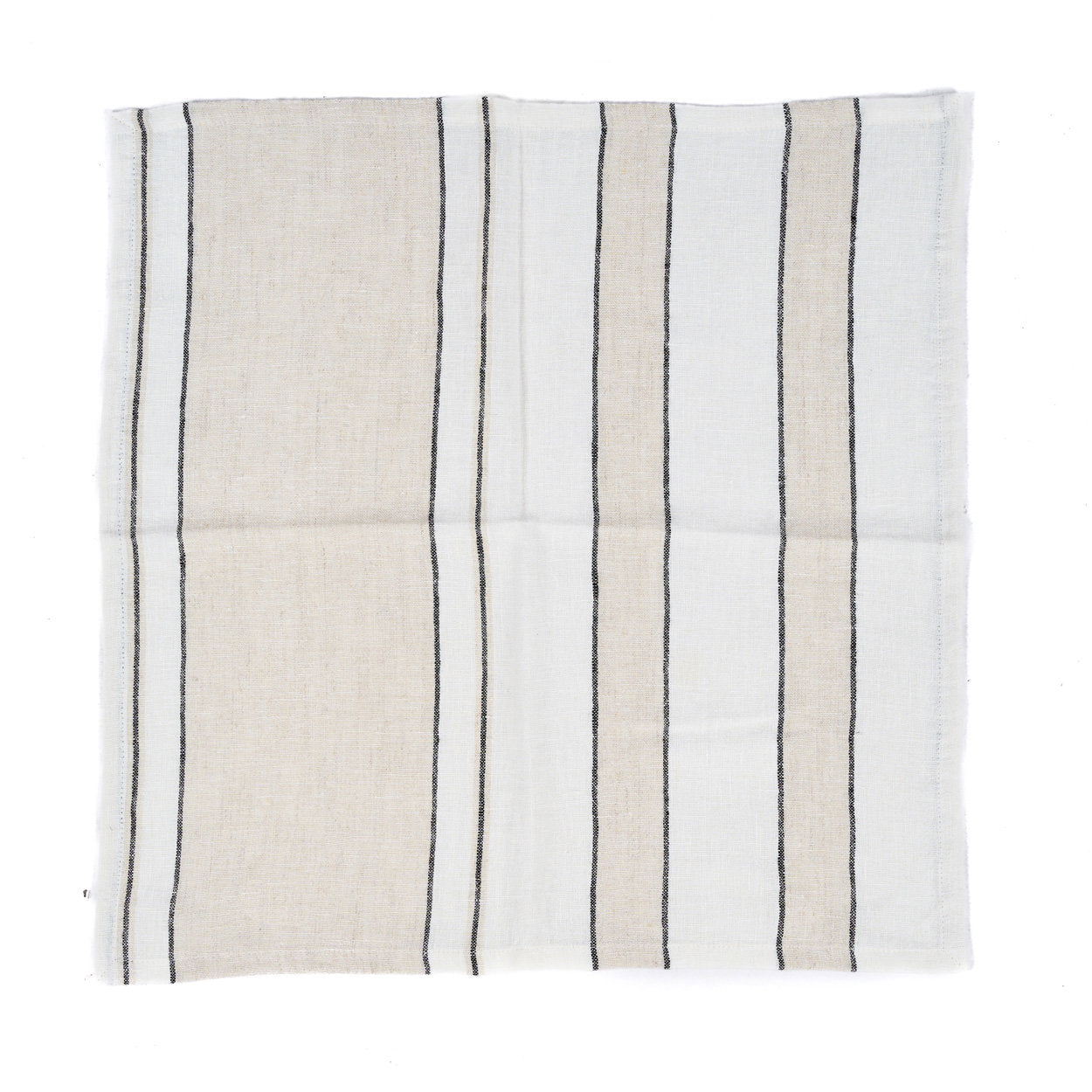 De Provence Servet - Natuurlijk Zwart Wit - 45x45