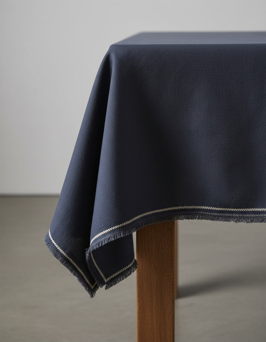 Het Tuscany Tafelkleed - Zwart Naturel - 150x250